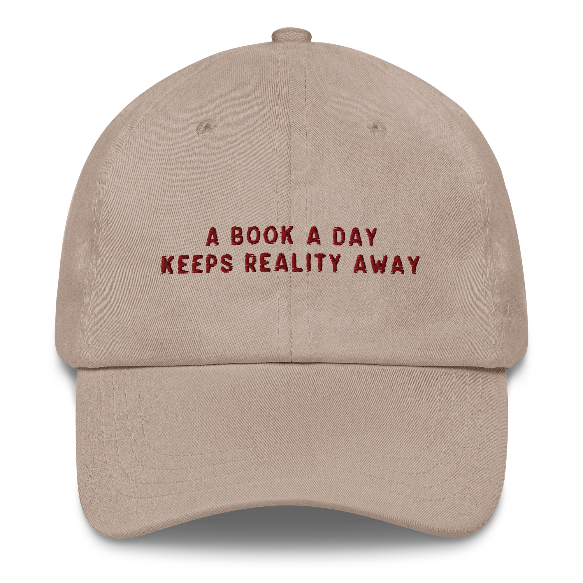 A Book a Day Keeps Reality Away Embroidered Cap - Image 9