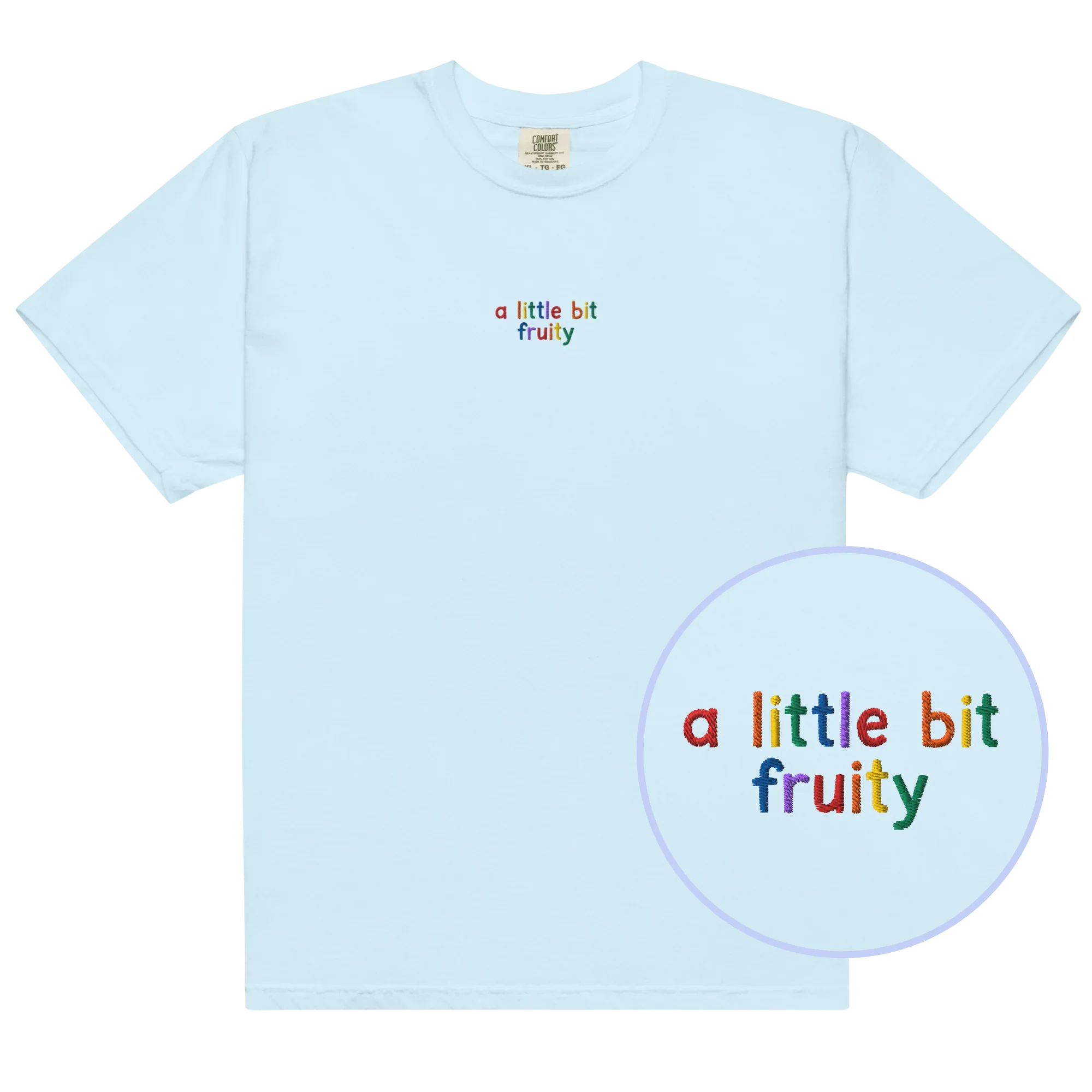 A Little Bit Fruity Pride Embroidered Classic T-Shirt