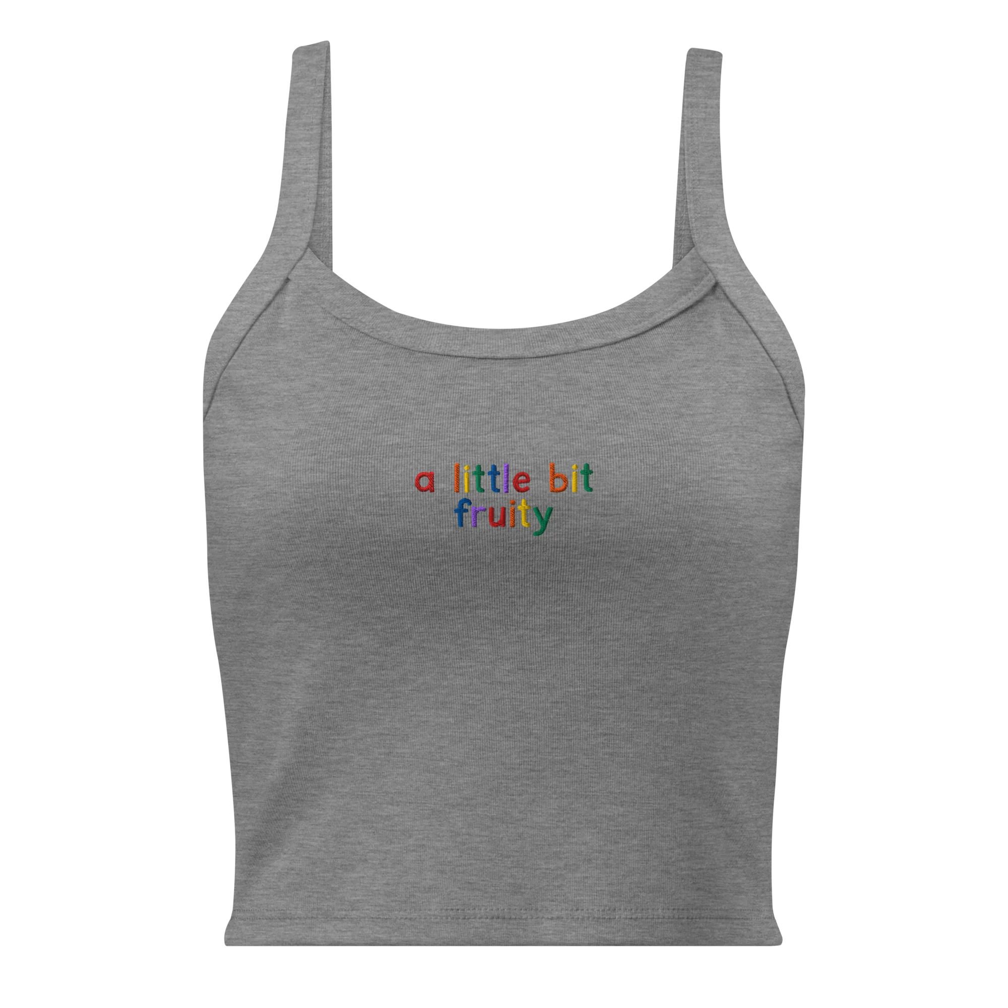 A Little Bit Fruity Pride Rib Embroidered Tank Top - Image 8