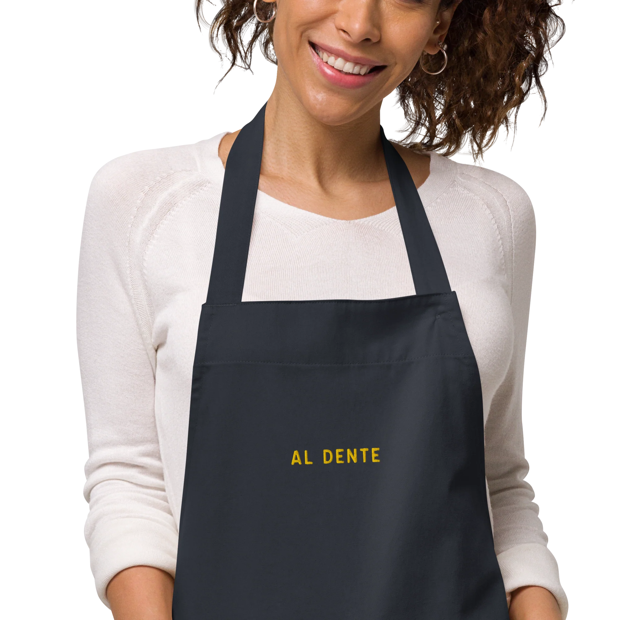 Al Dente Embroidered Organic Cotton Apron - Image 2