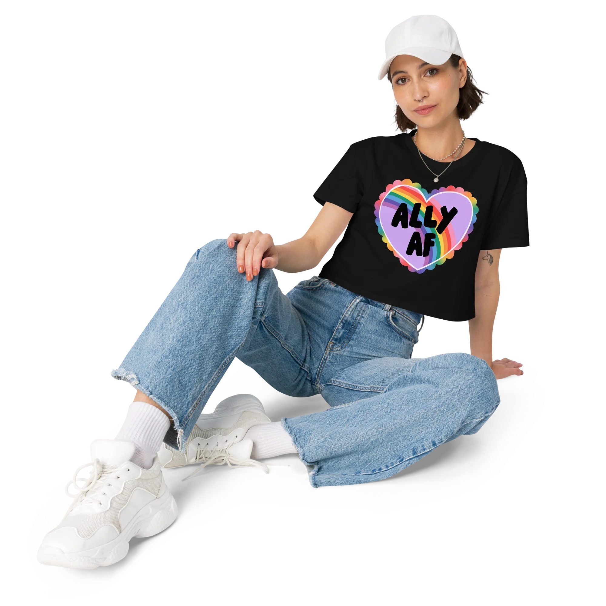Ally AF Pride Crop Tee - Image 6