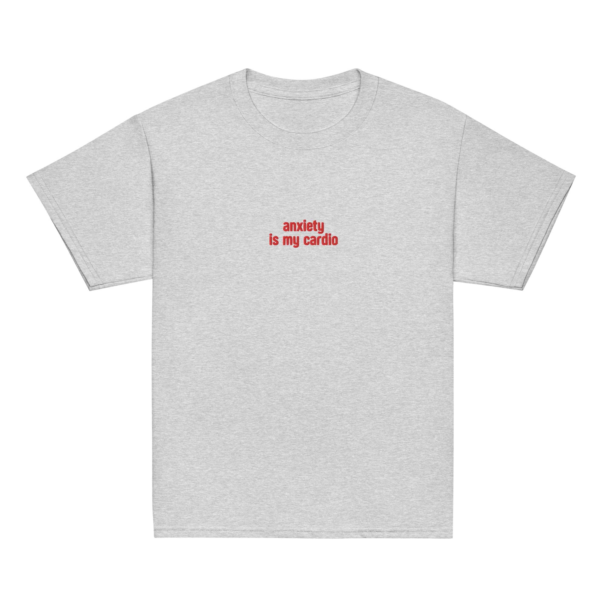 Anxiety is My Cardio Embroidered Baby Tee