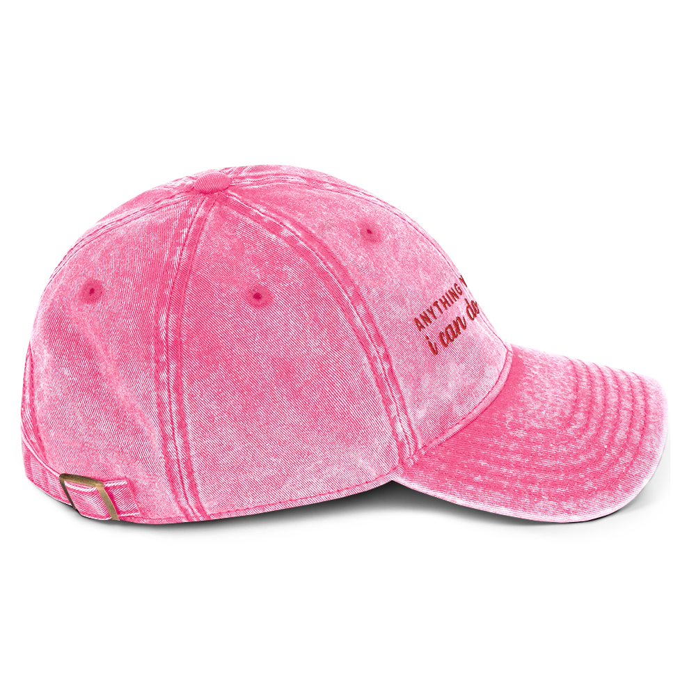 Anything You Can Do I Can Do Bleeding Embroidered Vintage Cap - Image 10
