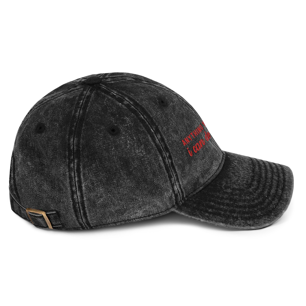Anything You Can Do I Can Do Bleeding Embroidered Vintage Cap - Image 3