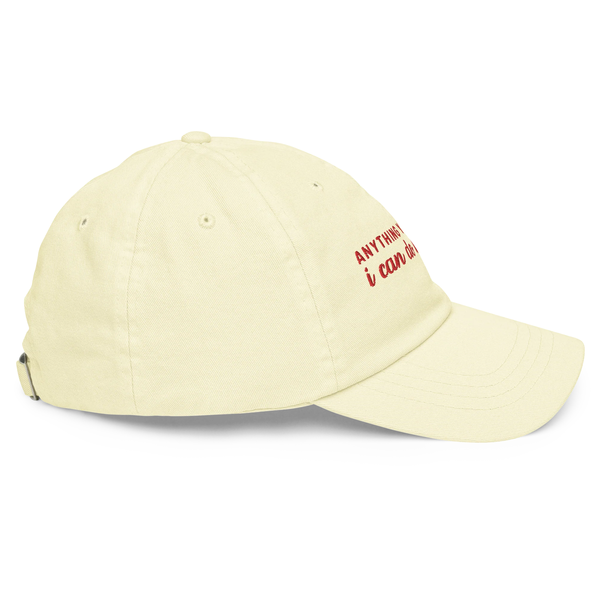 Anything You Can Do, I Can Do Bleeding Embroidered Pastel Baseball Cap - Image 8
