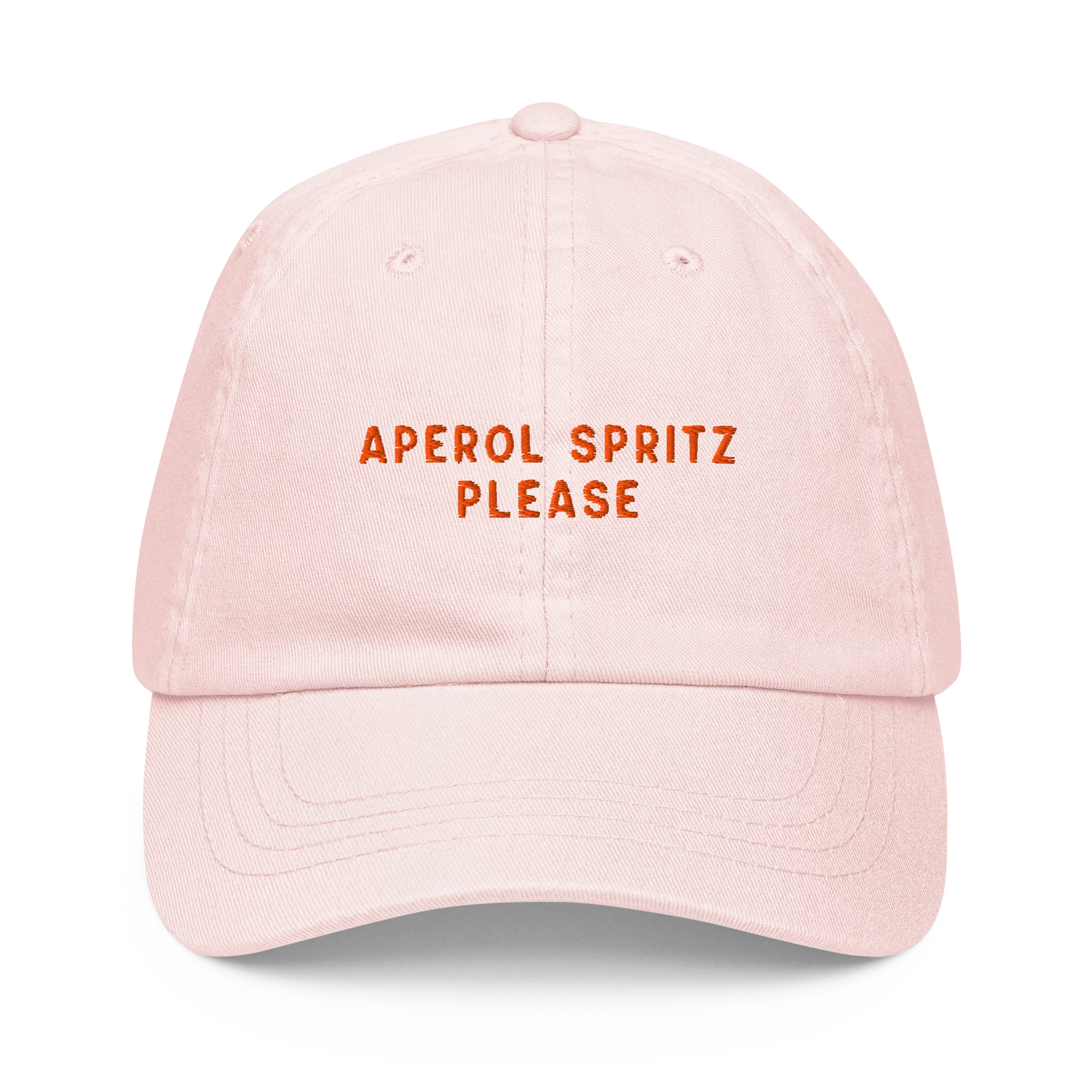 Aperol Spritz Please Embroidered Pastel Baseball Cap
