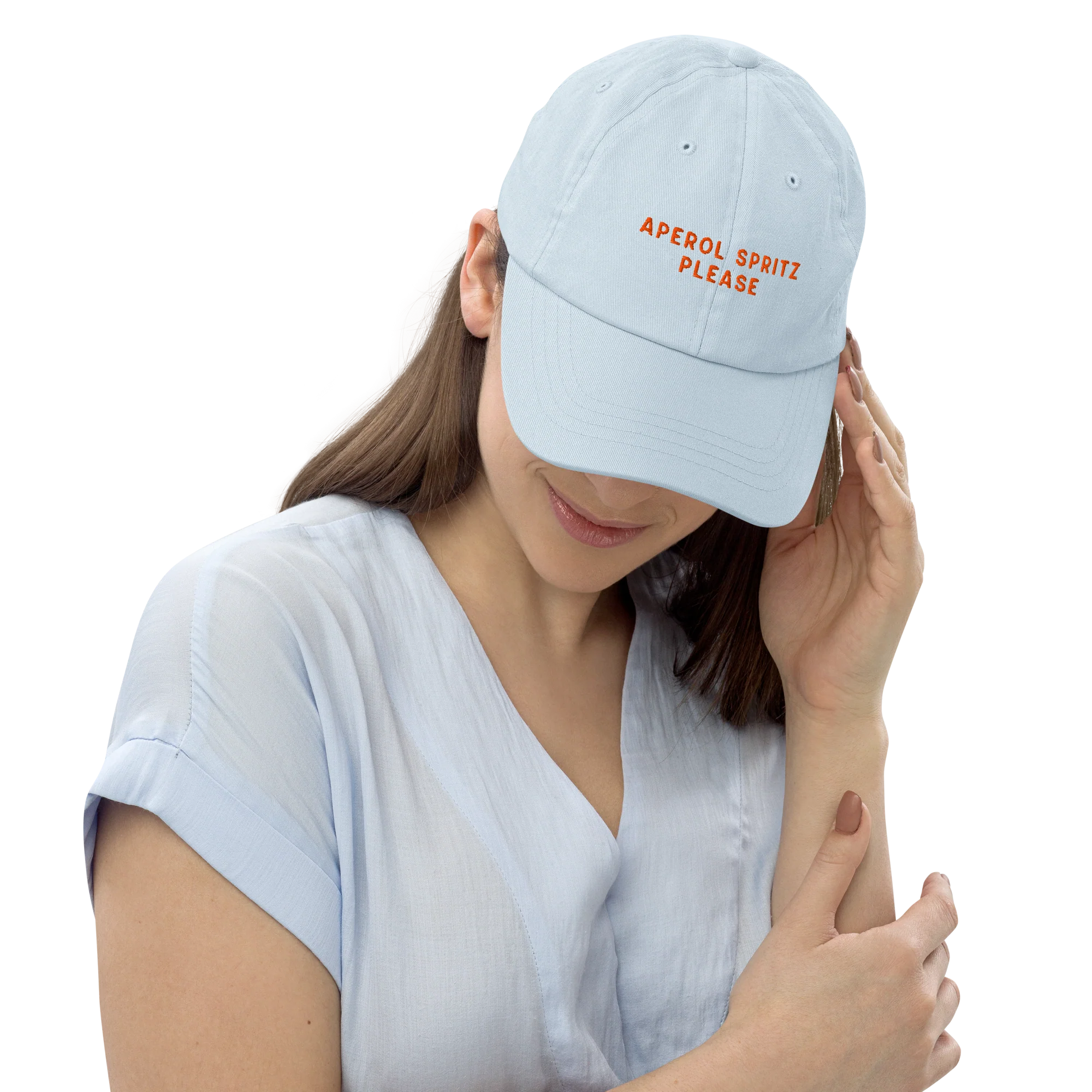 Aperol Spritz Please Embroidered Pastel Baseball Cap - Image 2