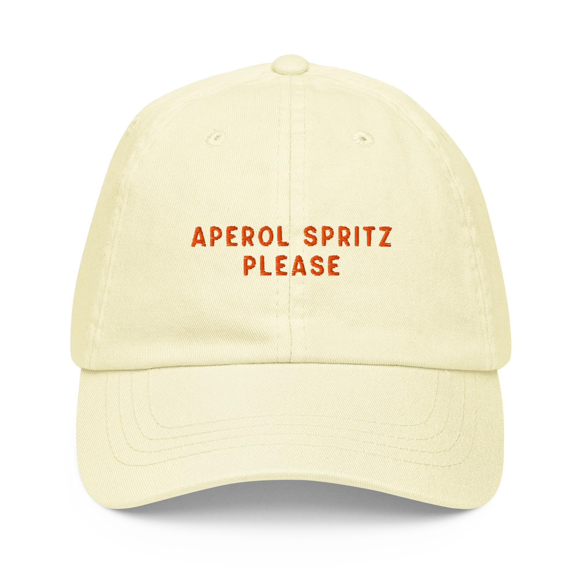 Aperol Spritz Please Embroidered Pastel Baseball Cap - Image 8
