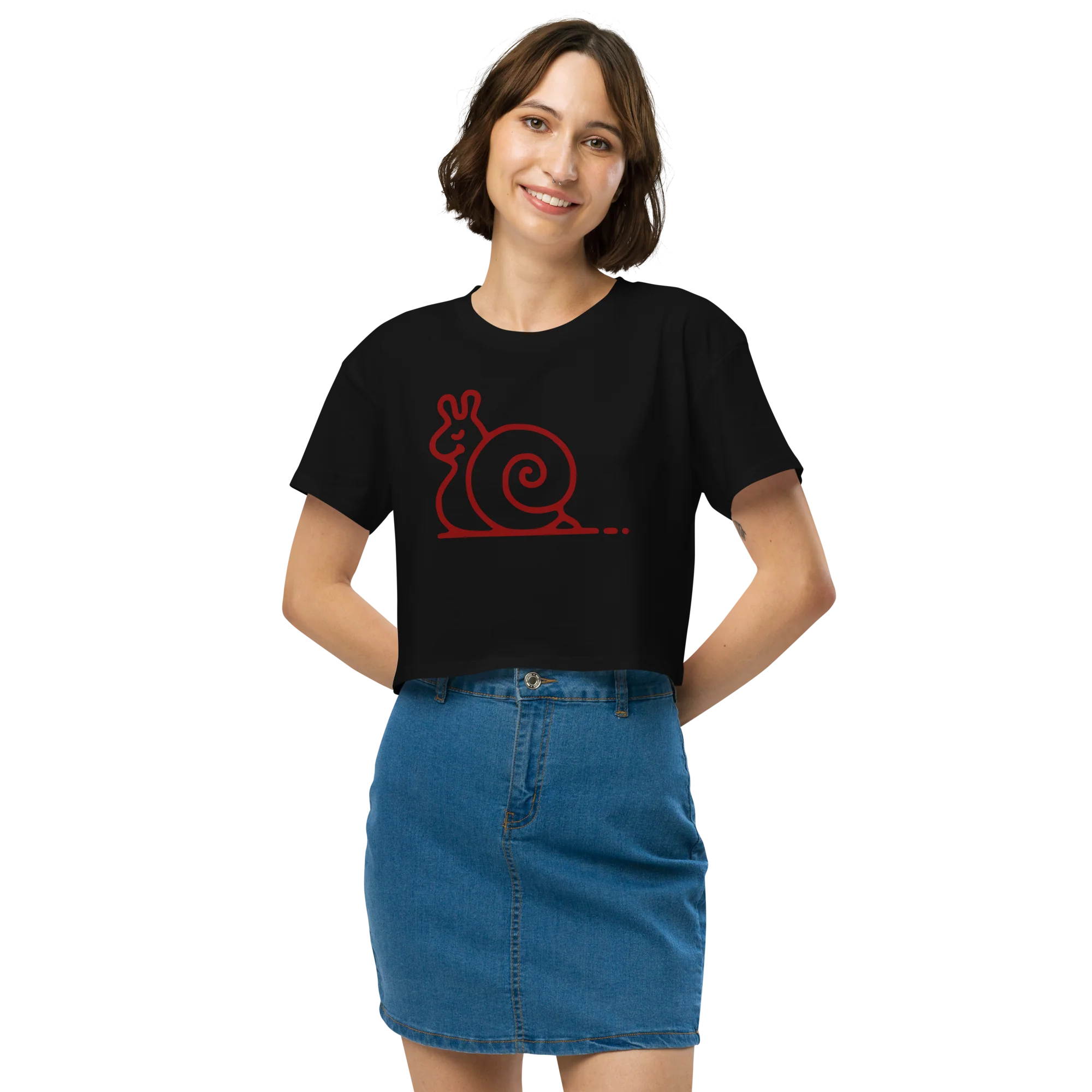Aperture Snail Crop Tee - Image 2