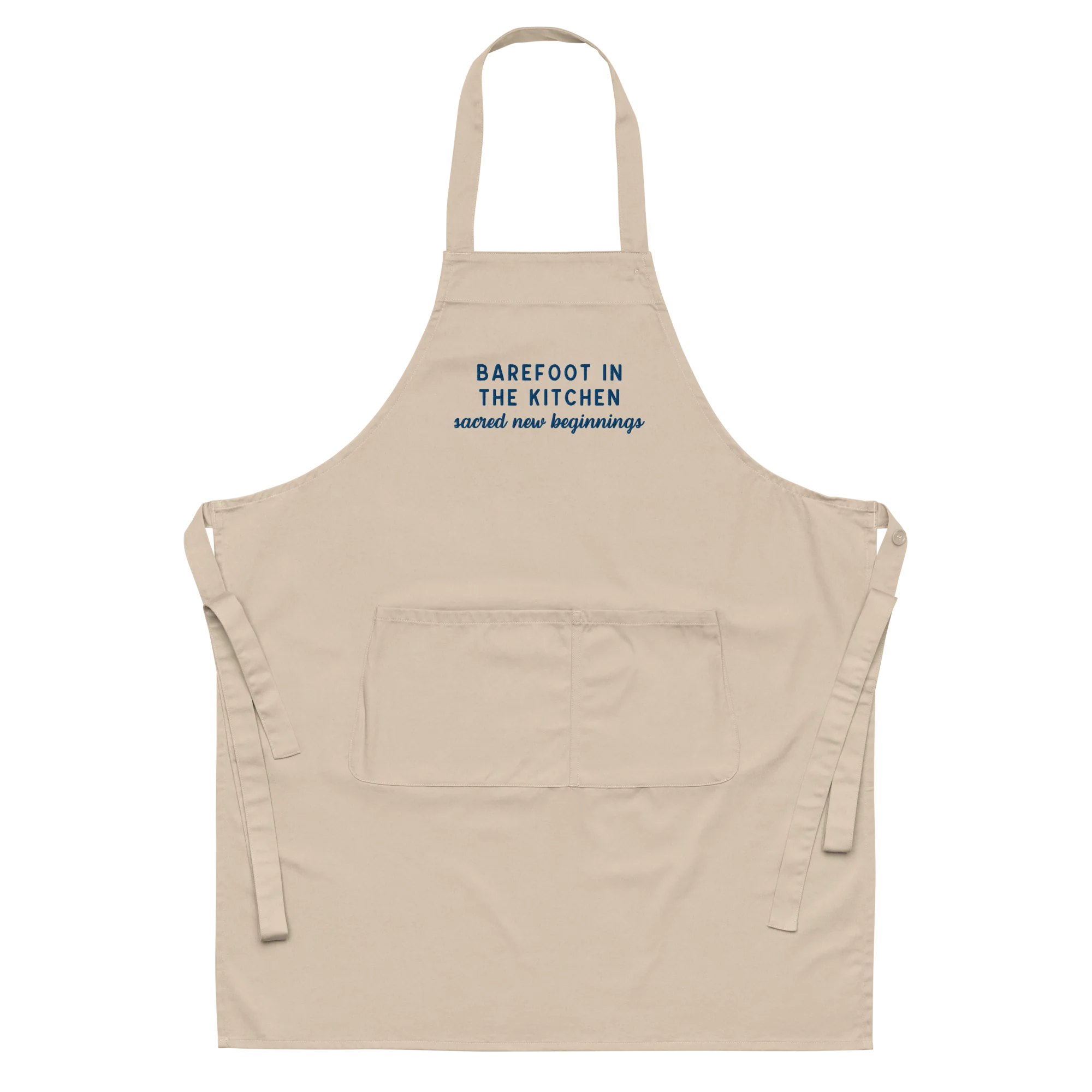 Barefoot in The Kitchen Embroidered Organic Cotton Apron - Image 7
