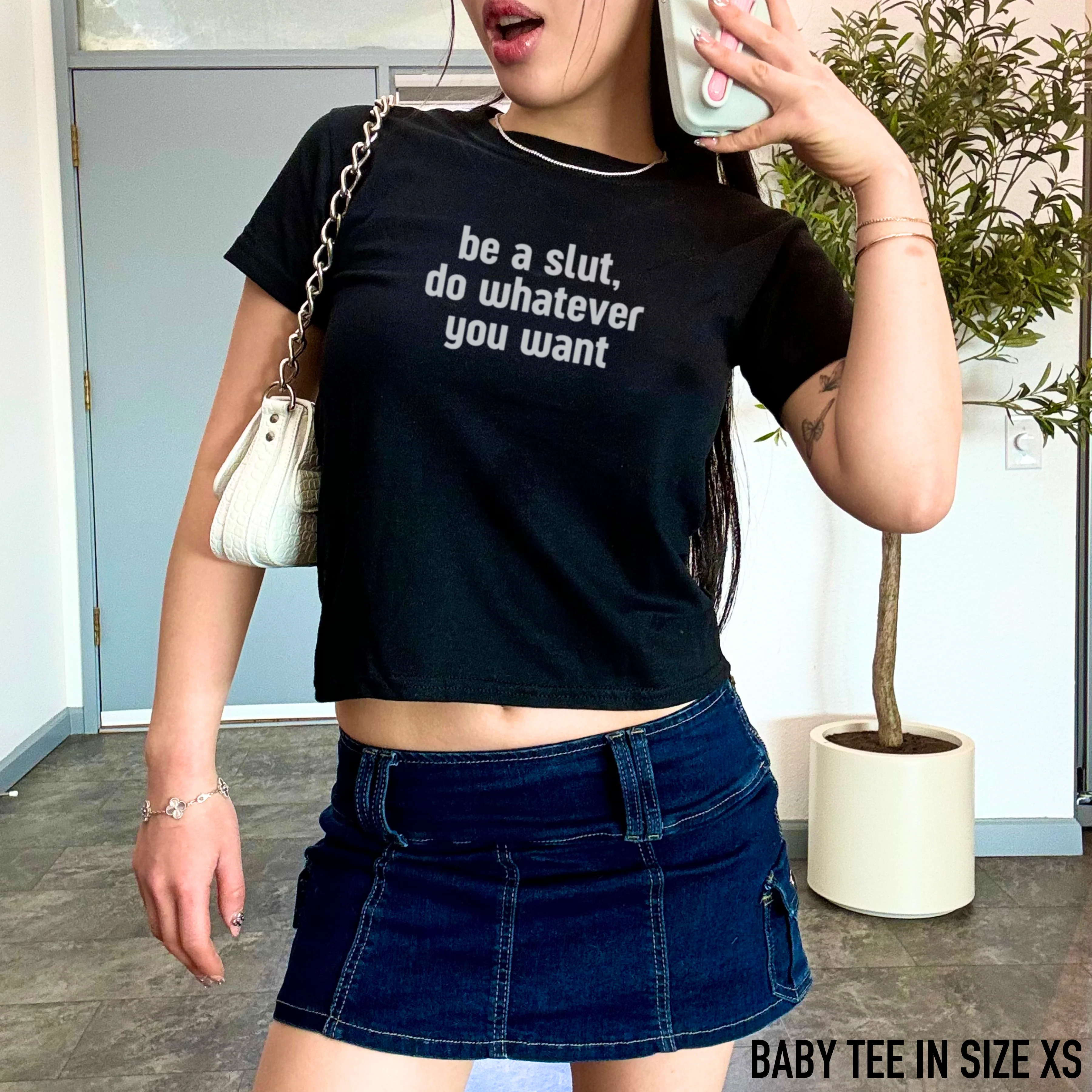 Be a Slut, Do Whatever You Want Baby Tee - Image 2