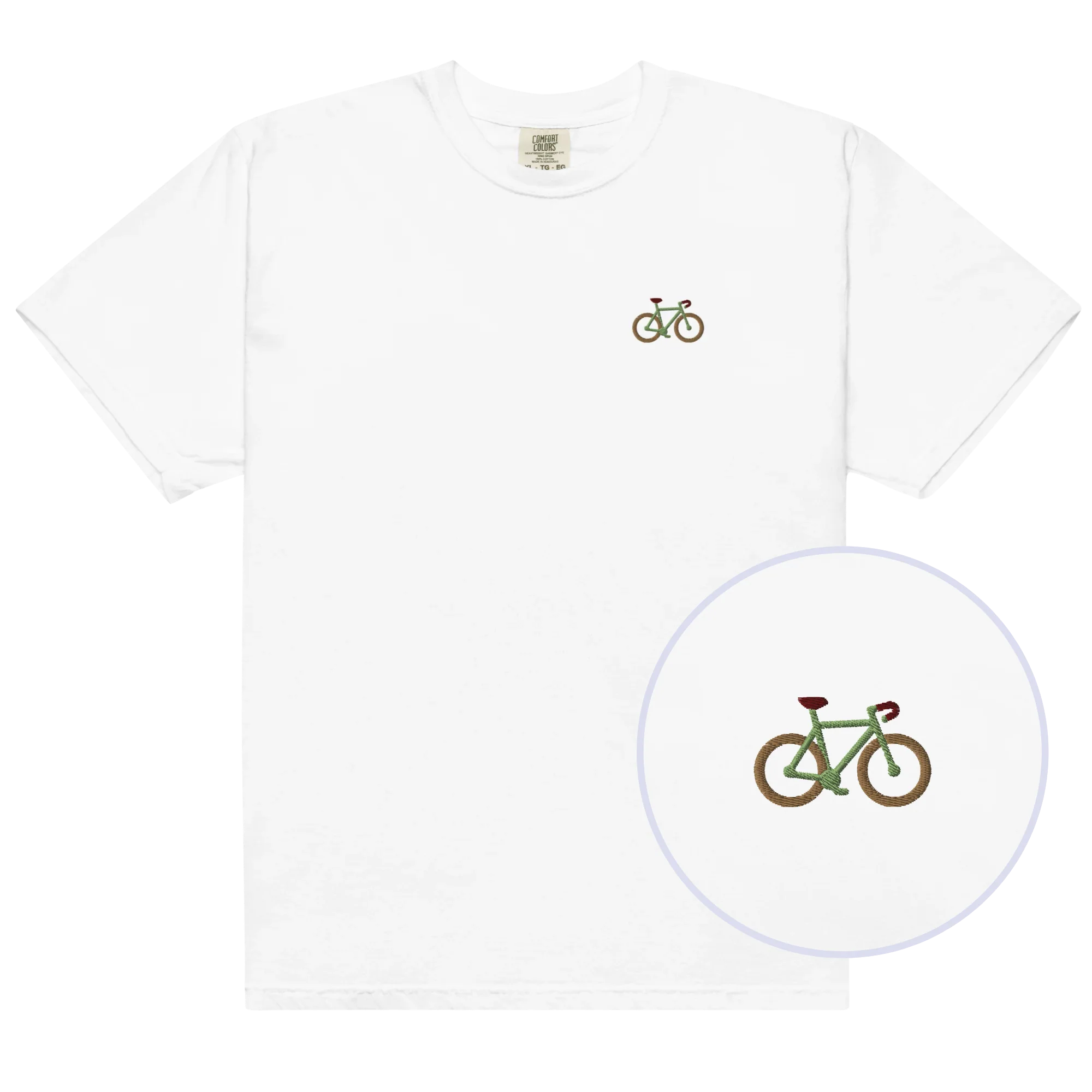 Bicycle Embroidered Classic T-Shirt