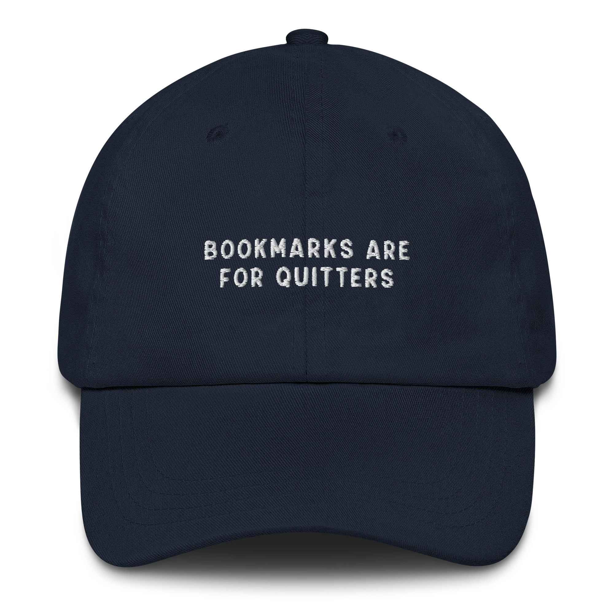Bookmarks Are For Quitters Embroidered Cap - Image 4