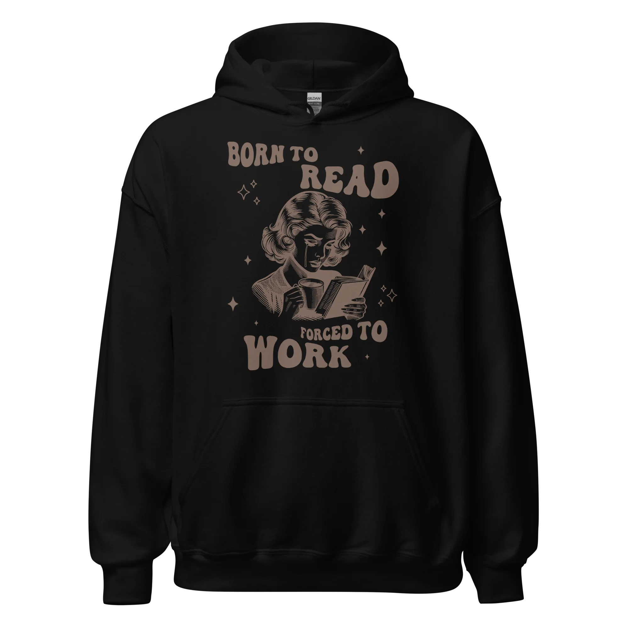 Born to Read, Forced to Work Bookish Hoodie - Image 12