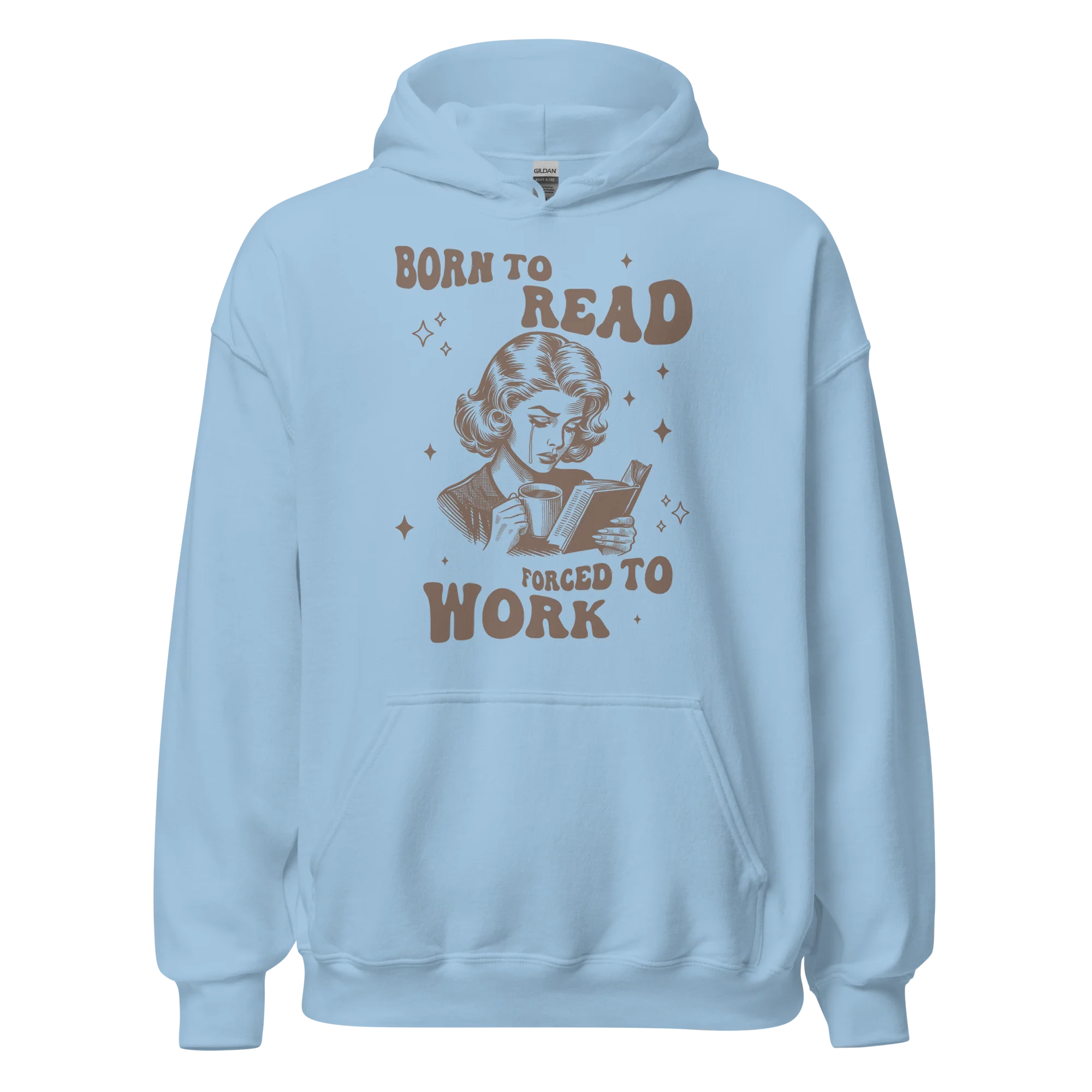 Born to Read, Forced to Work Bookish Hoodie - Image 4