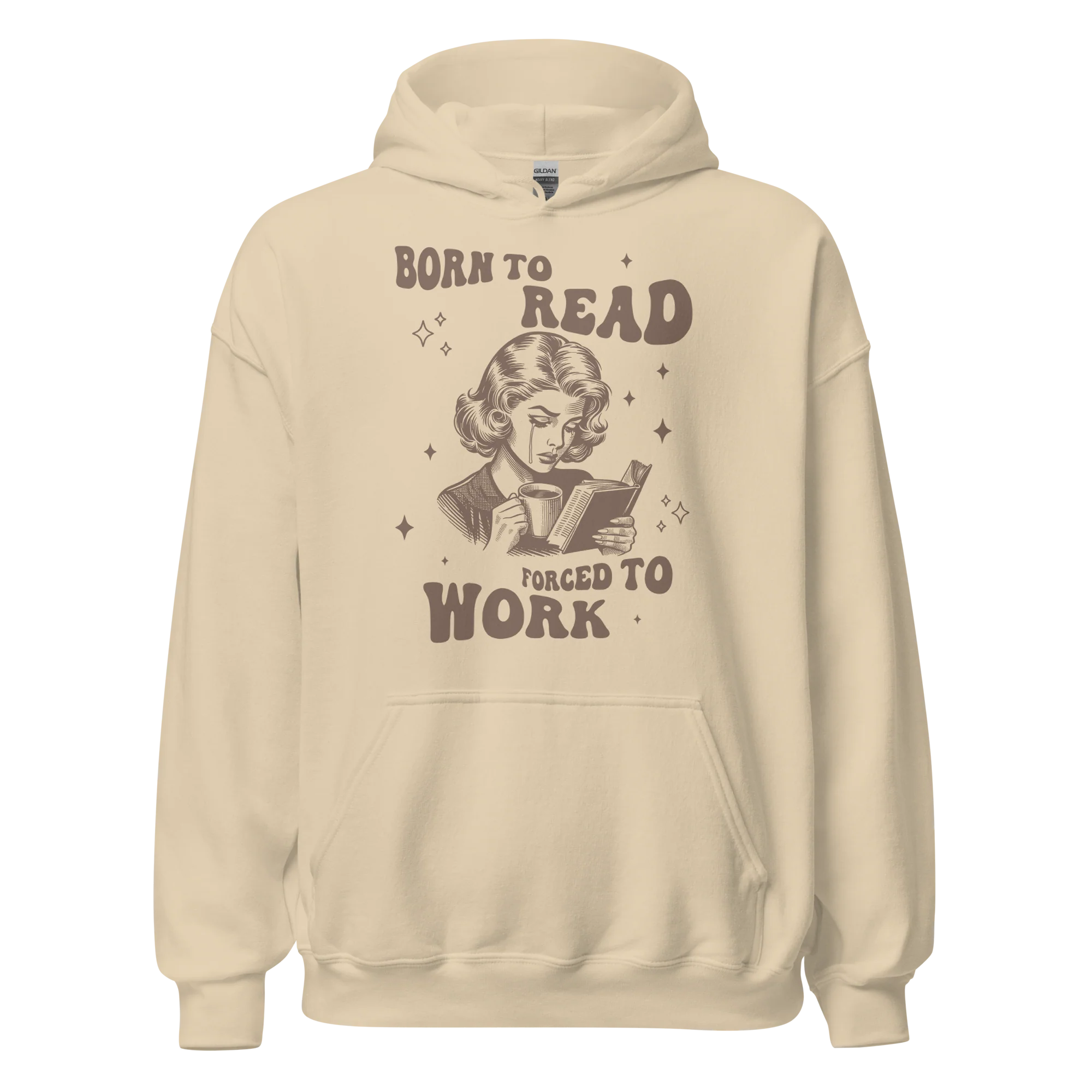 Born to Read, Forced to Work Bookish Hoodie - Image 7