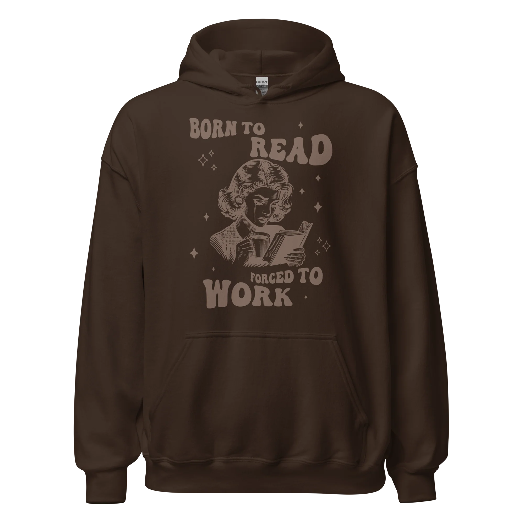 Born to Read, Forced to Work Bookish Hoodie - Image 8