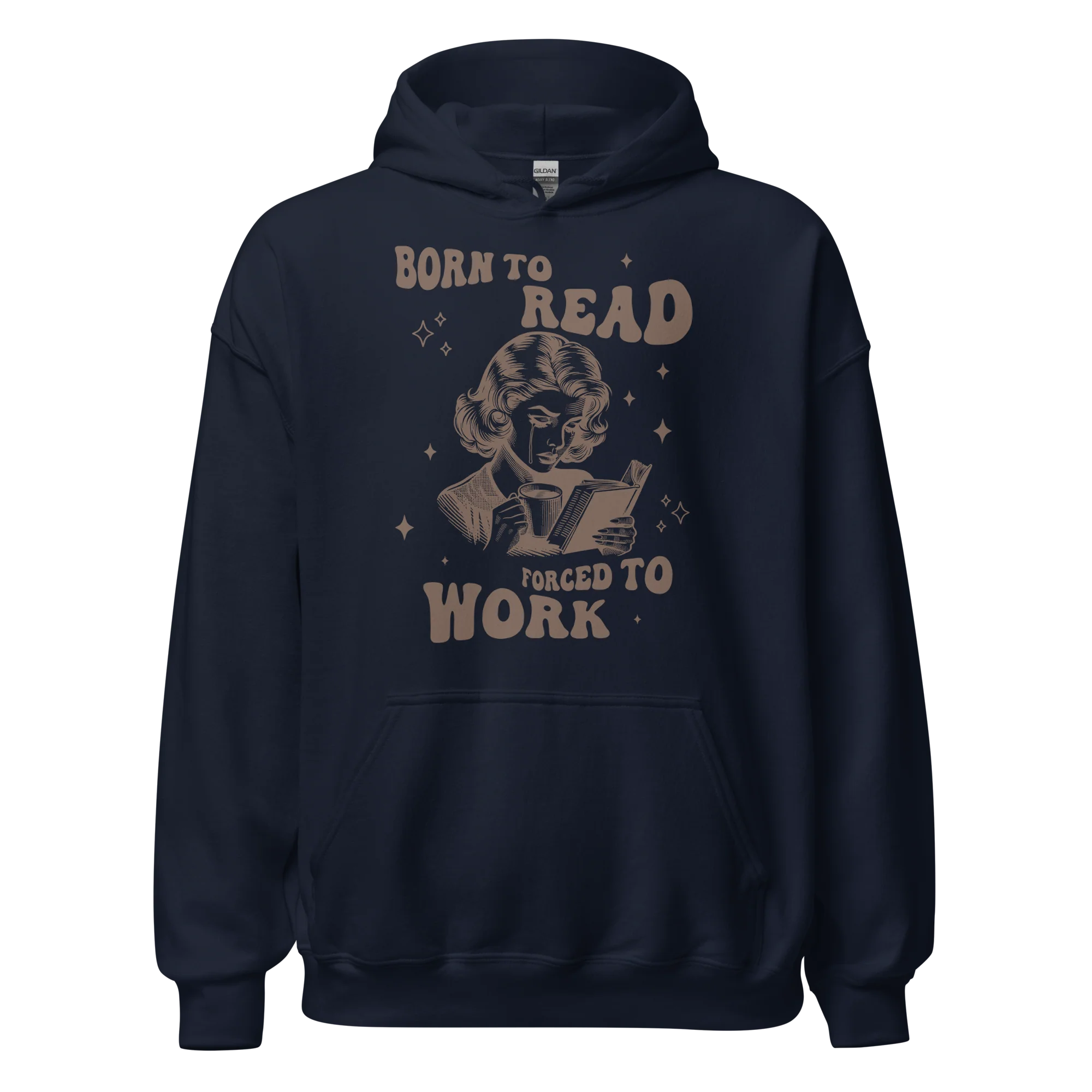 Born to Read, Forced to Work Bookish Hoodie - Image 9