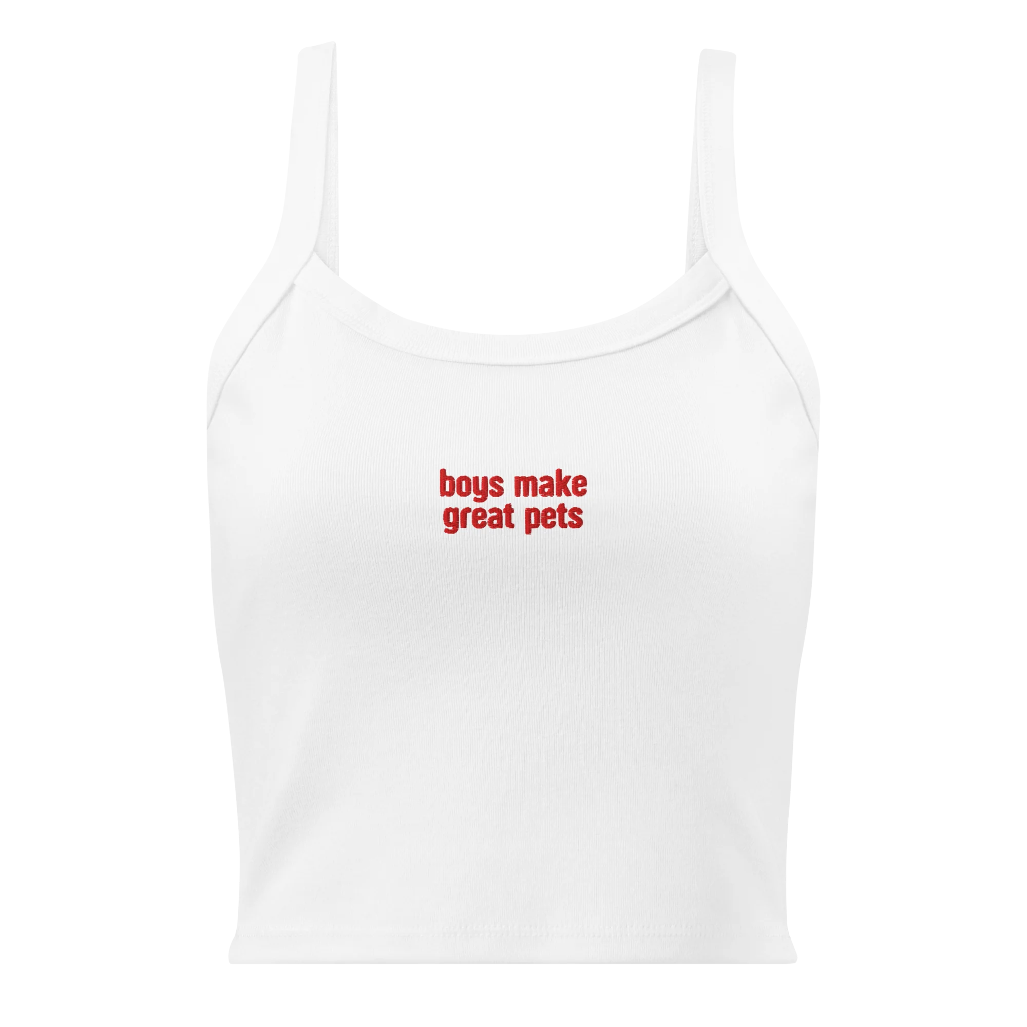 Boys Make Great Pets Rib Embroidered Tank Top