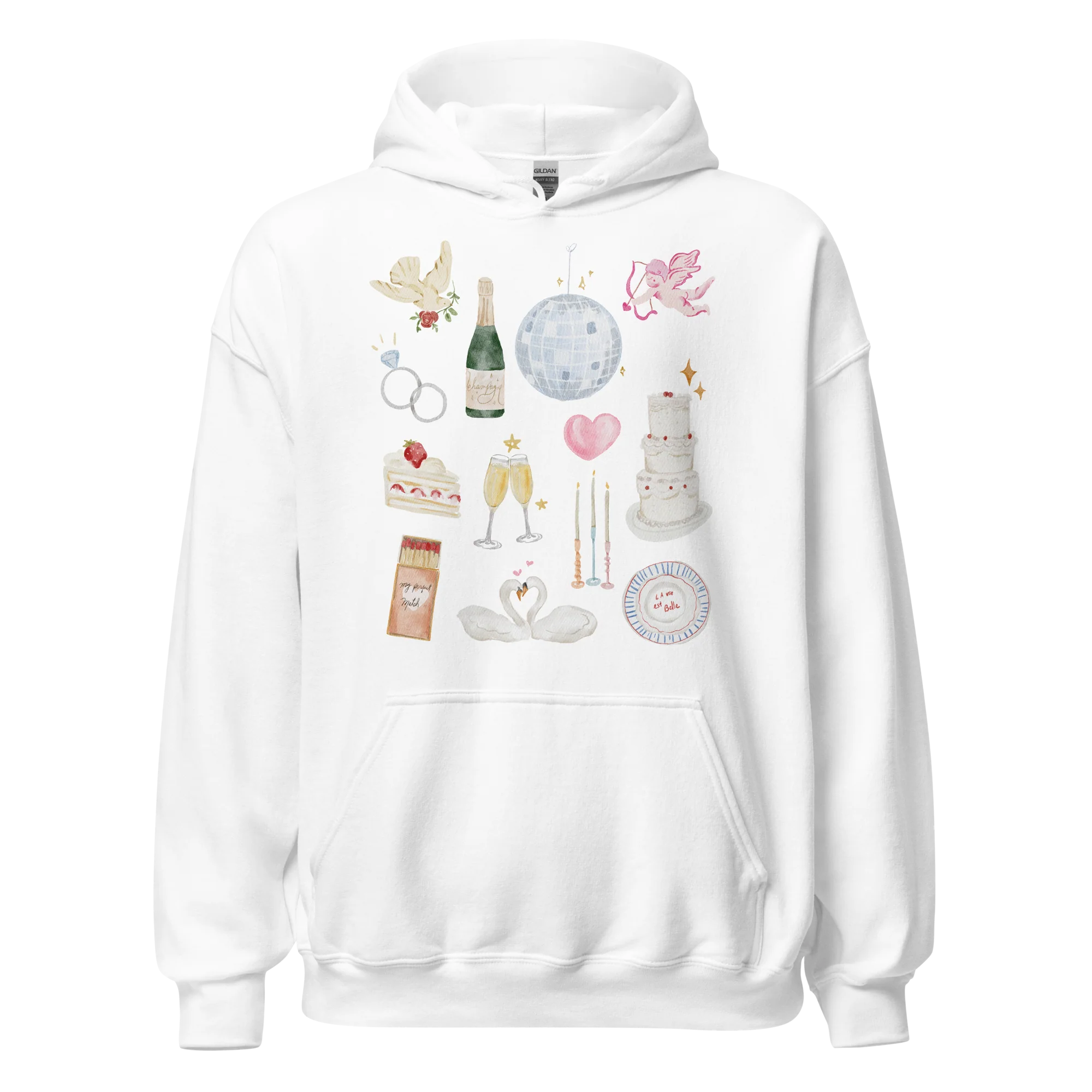 Bride Bachelorette Watercolor Hoodie