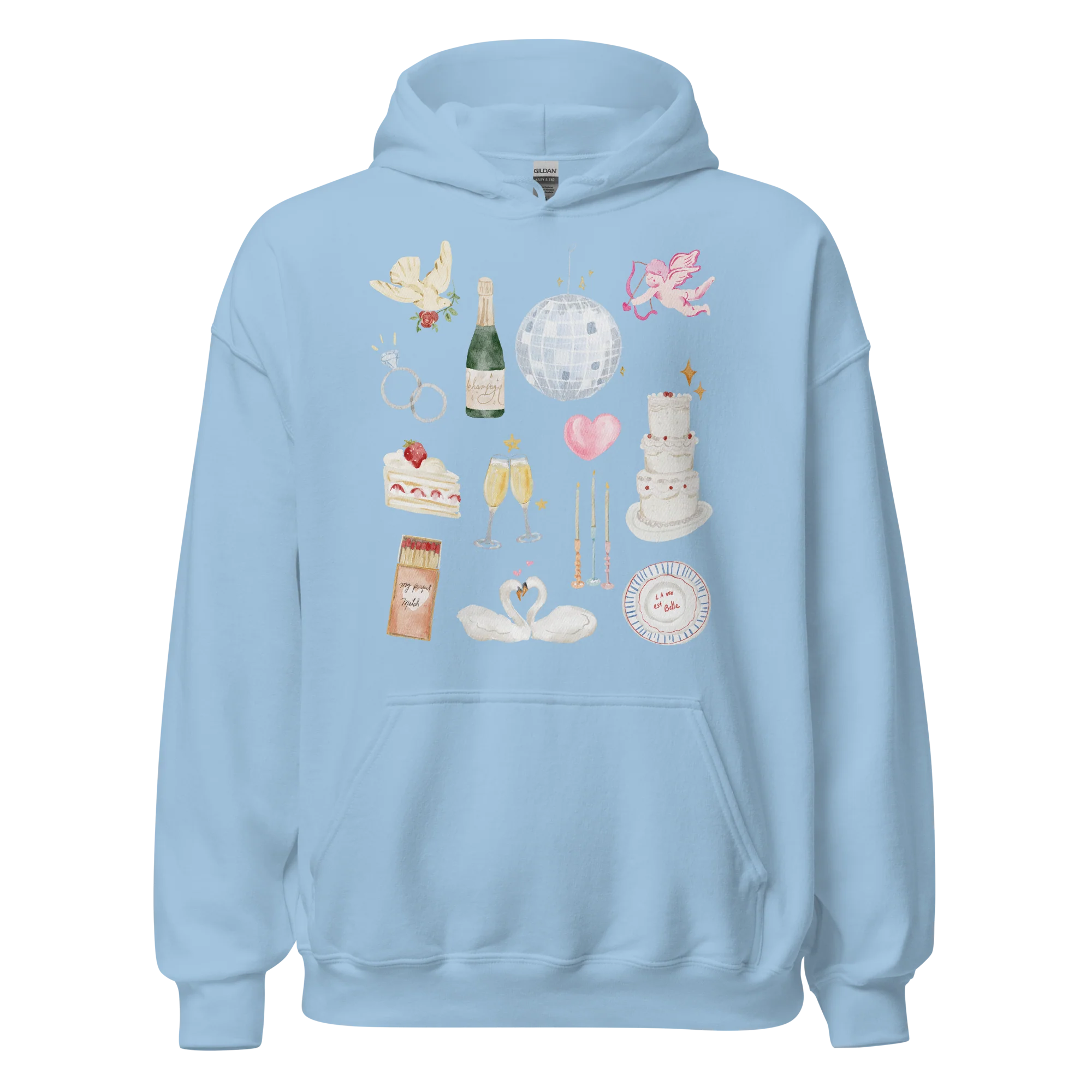 Bride Bachelorette Watercolor Hoodie - Image 3