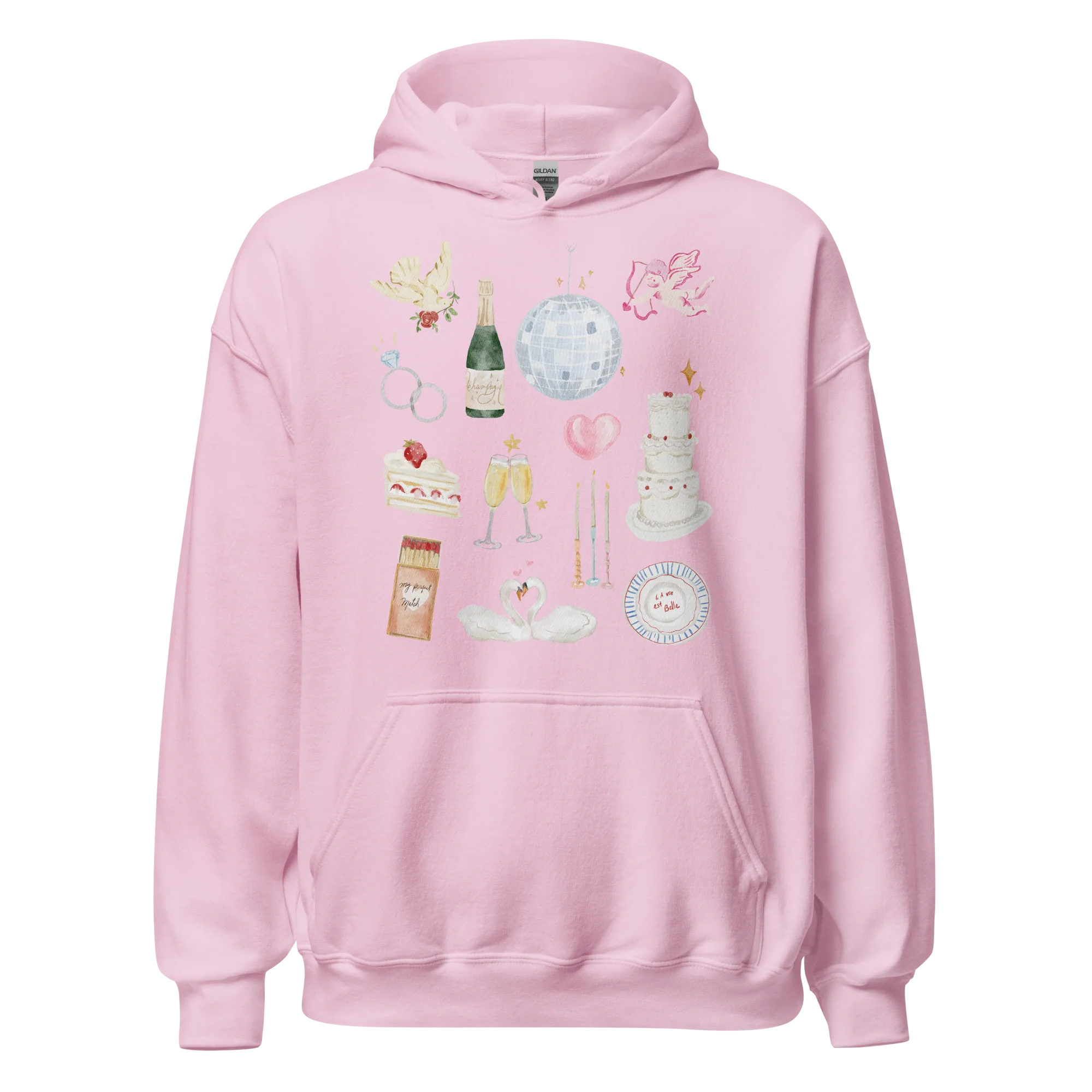 Bride Bachelorette Watercolor Hoodie - Image 4
