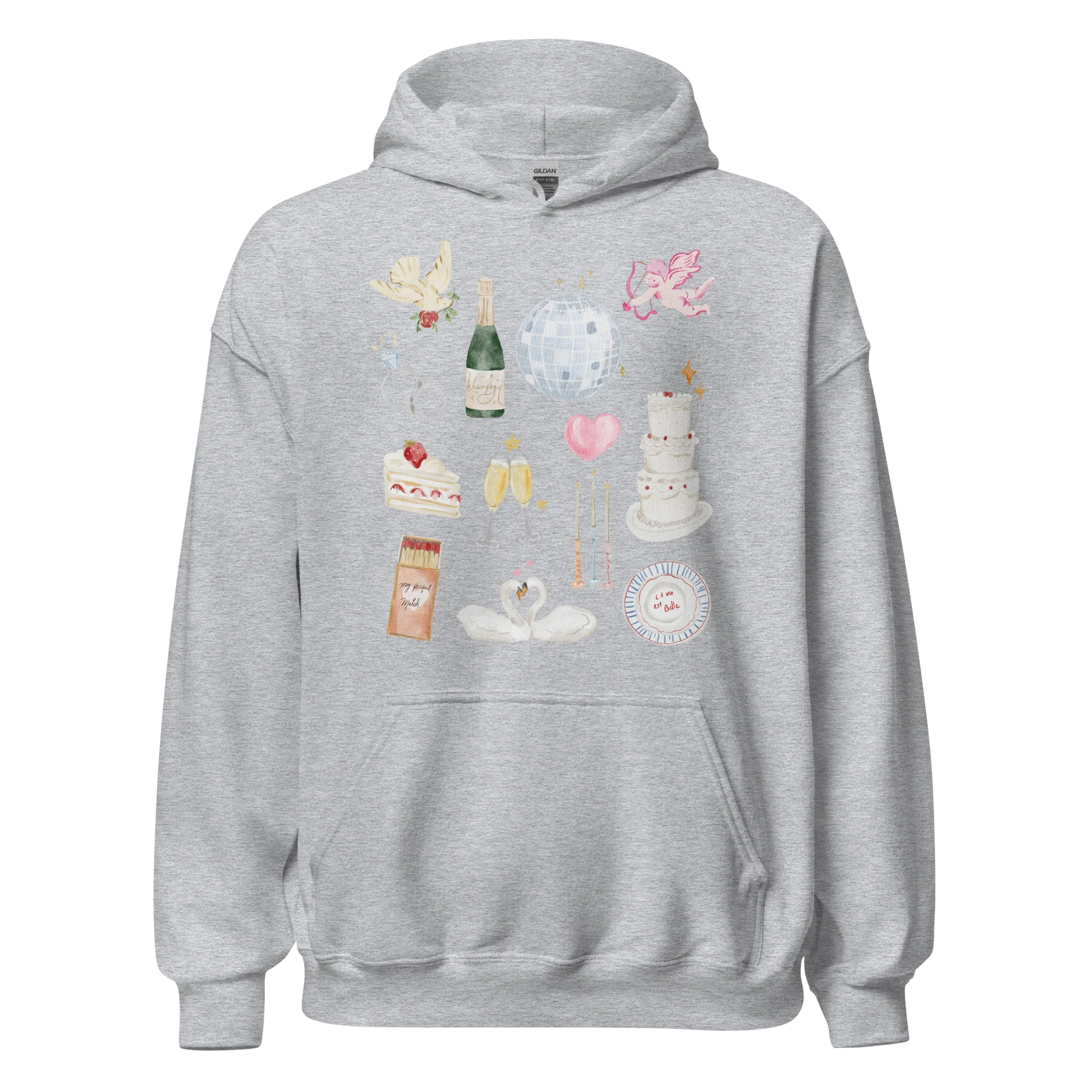 Bride Bachelorette Watercolor Hoodie - Image 6