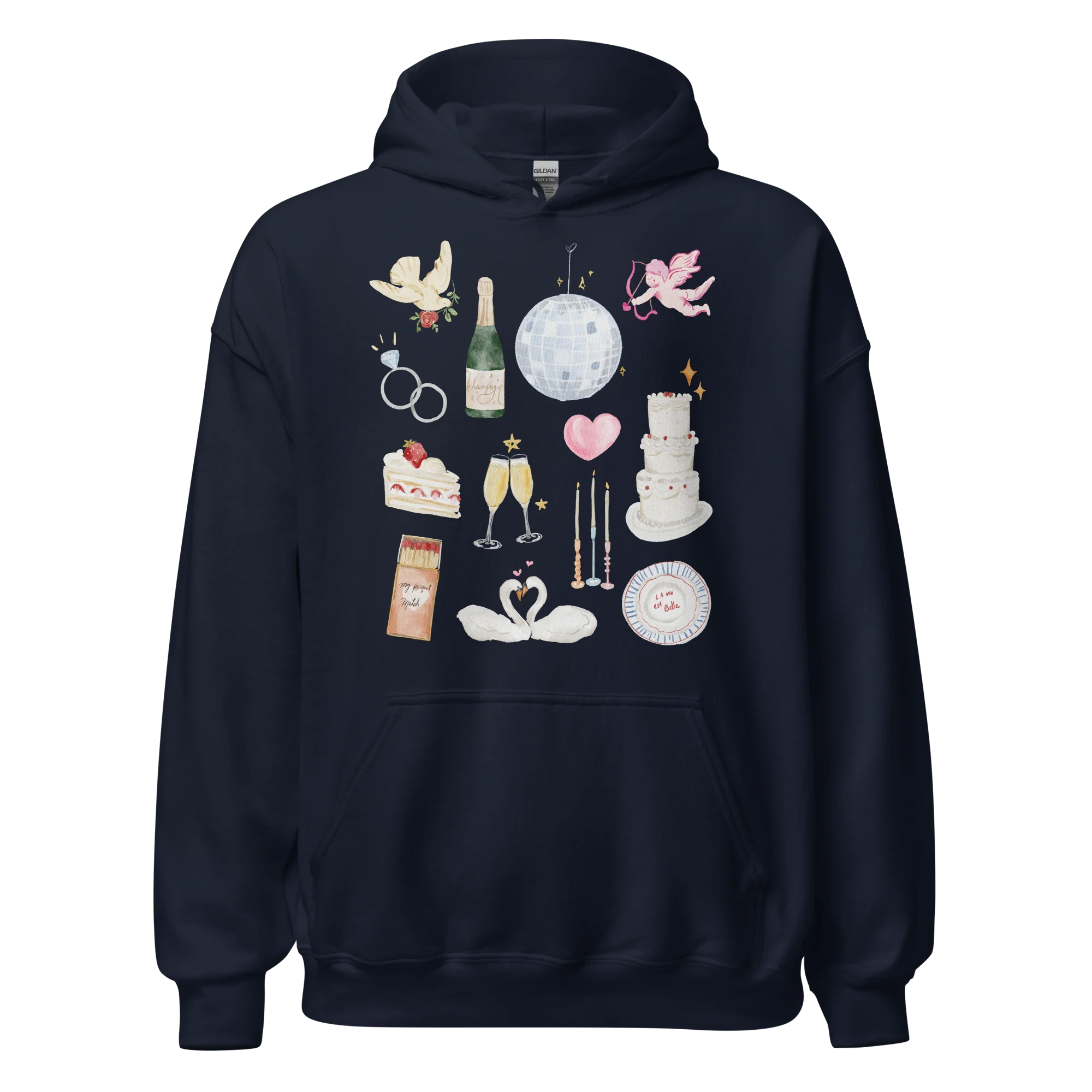 Bride Bachelorette Watercolor Hoodie - Image 7