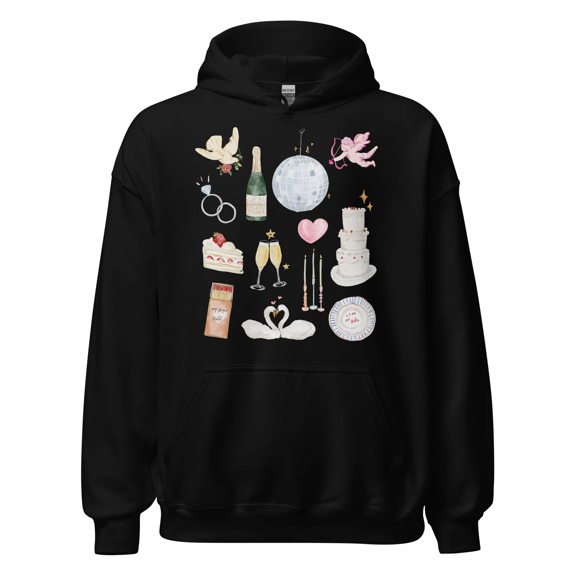 Bride Bachelorette Watercolor Hoodie - Image 8