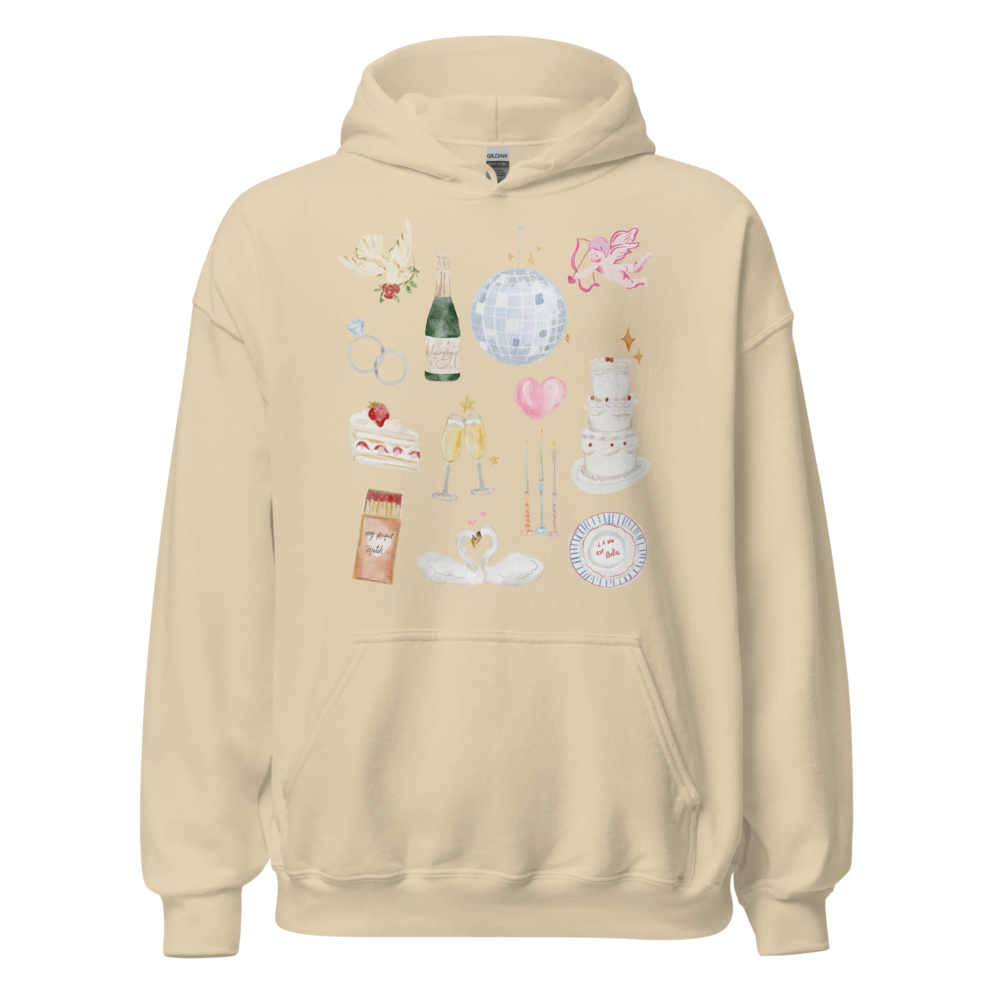 Bride Bachelorette Watercolor Hoodie - Image 9