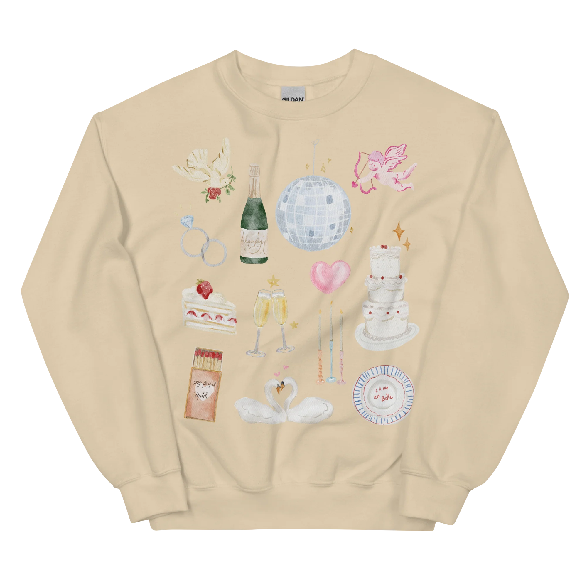 Bride Bachelorette Watercolor Sweatshirt - Image 8