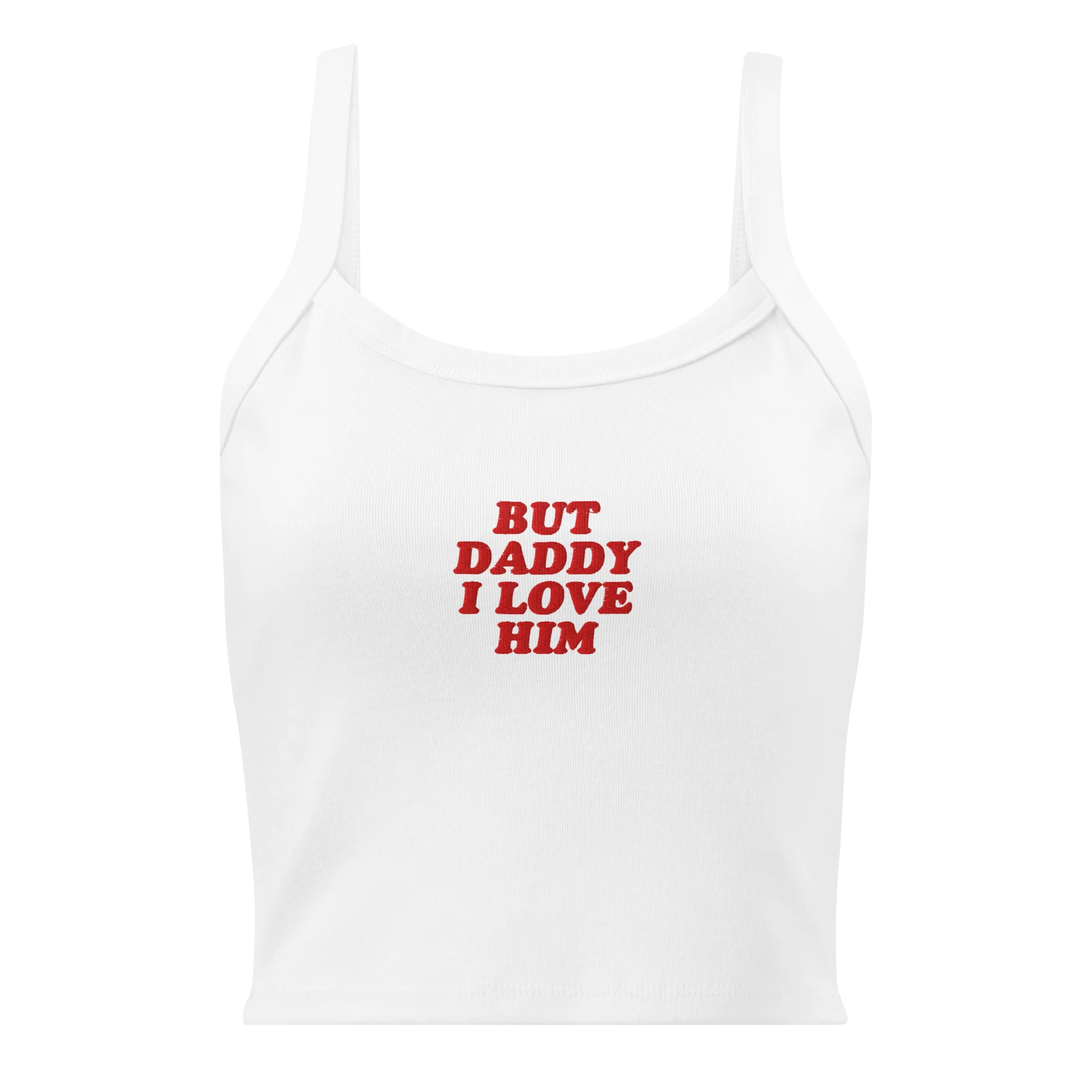 But Daddy I Love Him Rib Embroidered Tank Top - Image 4