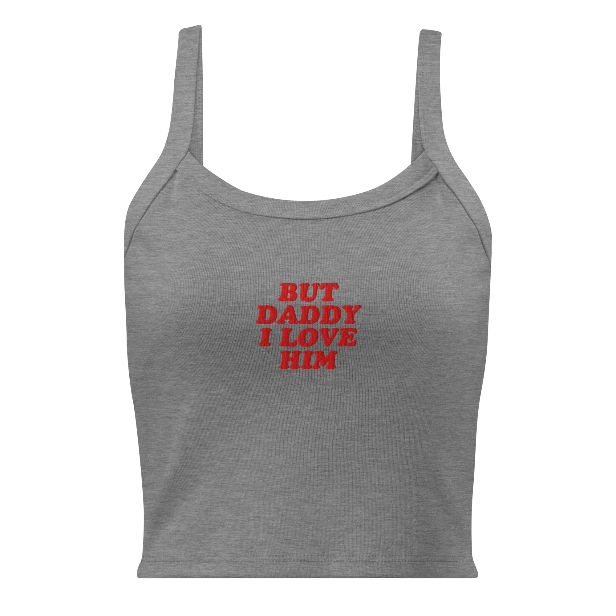 But Daddy I Love Him Rib Embroidered Tank Top - Image 7