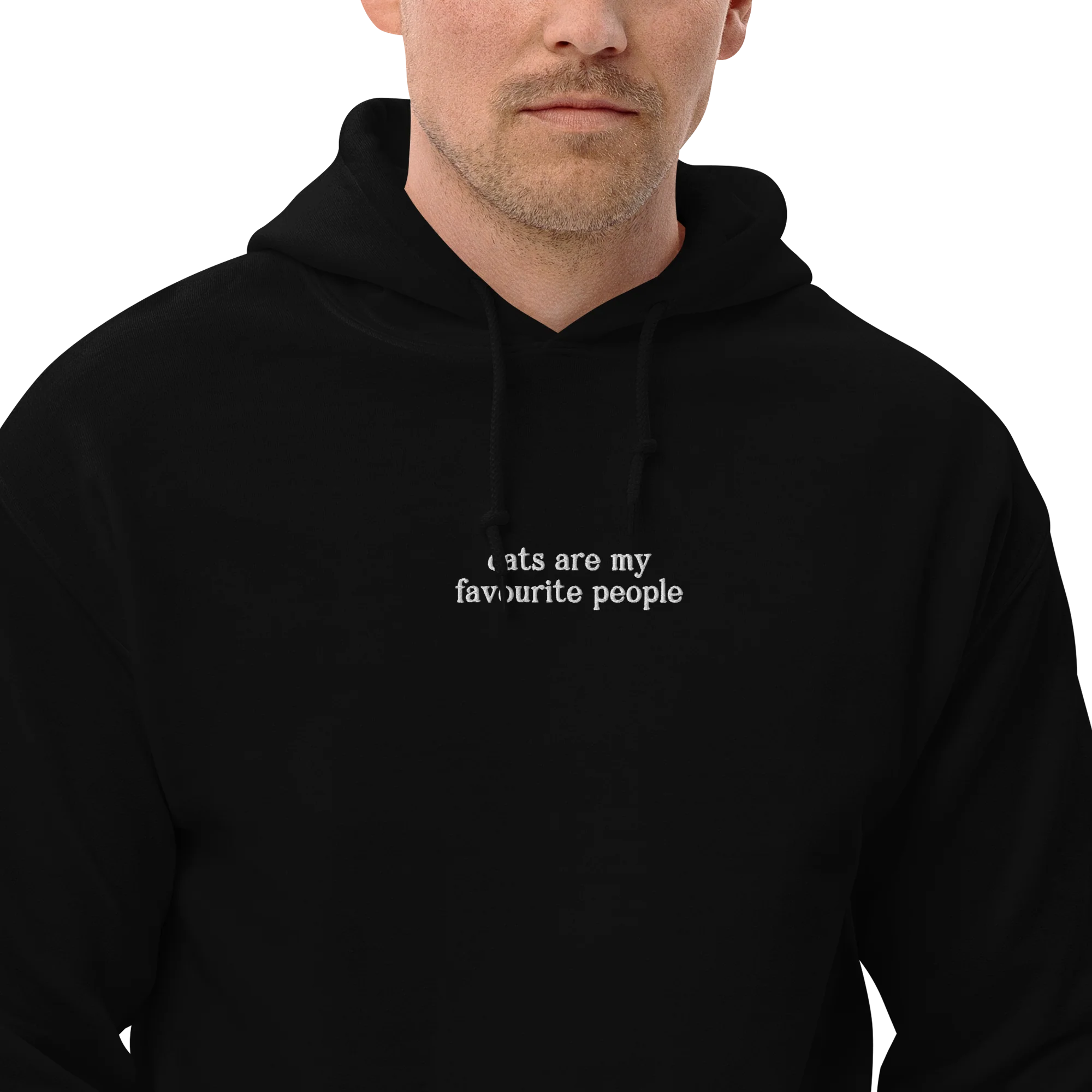 Cats Are My Favorite People Embroidered Hoodie - Image 2