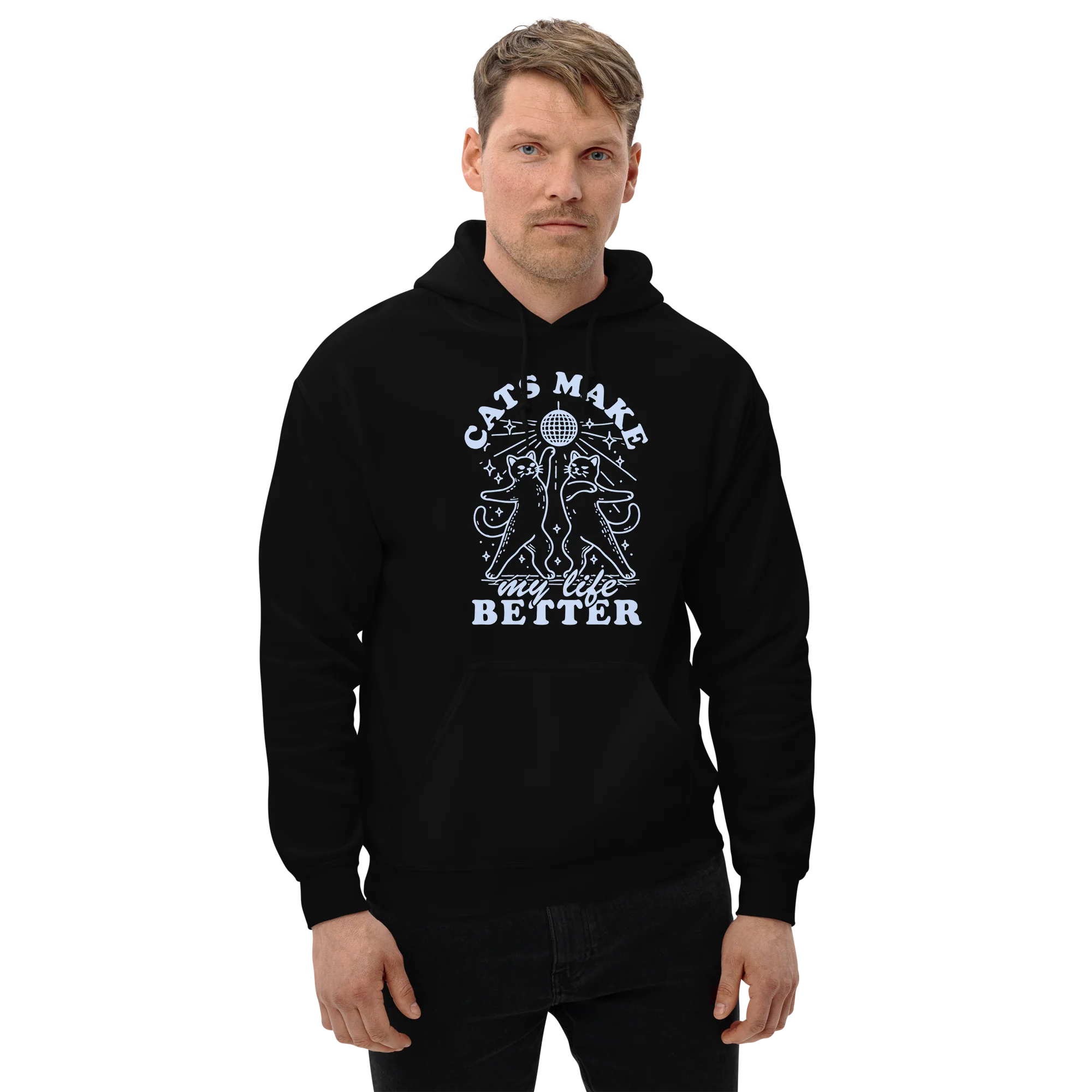 Cats Make My Life Better Hoodie - Image 11