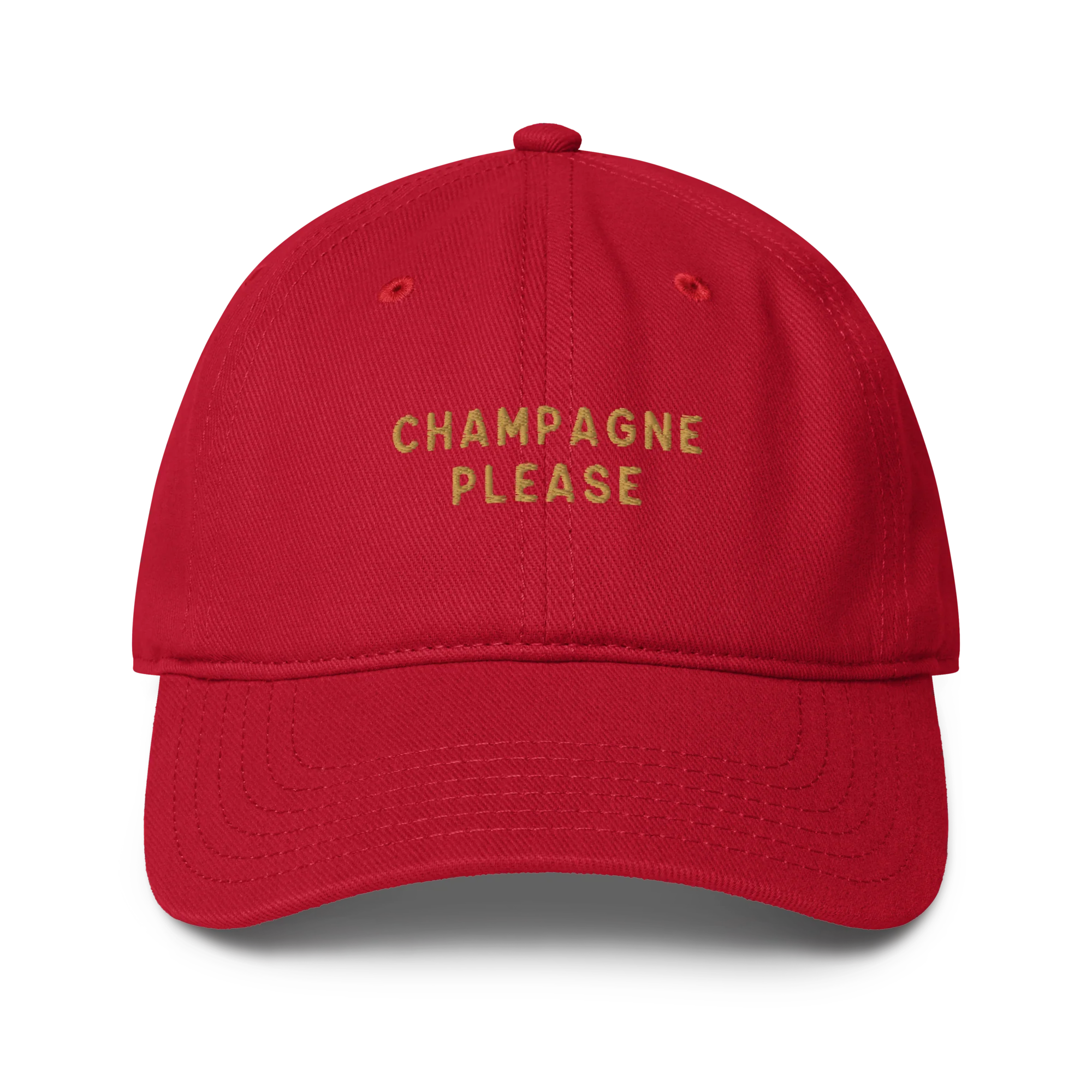 Champagne Please Embroidered Baseball Cap - Image 7