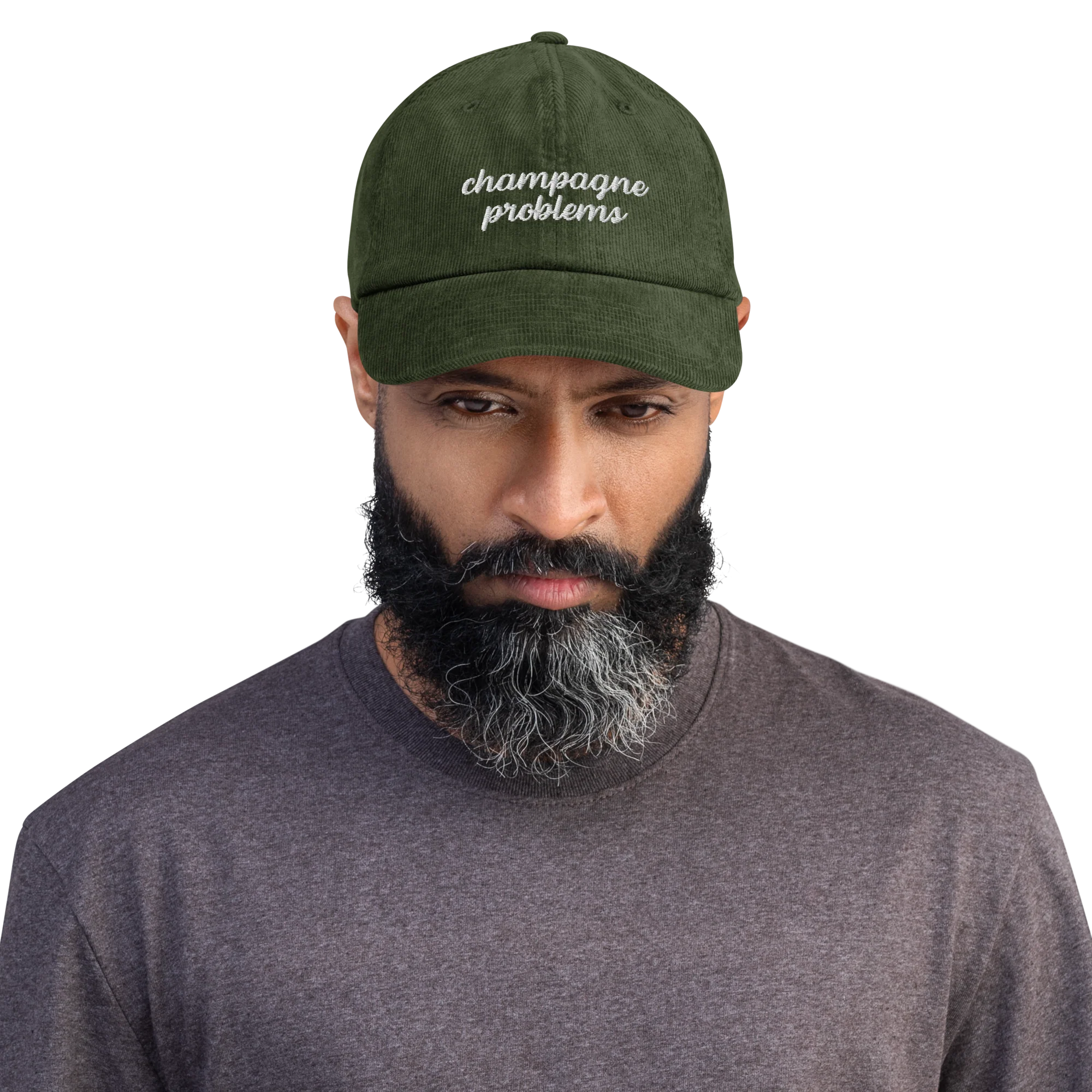 Champagne Problems Embroidered Corduroy Hat - Image 10