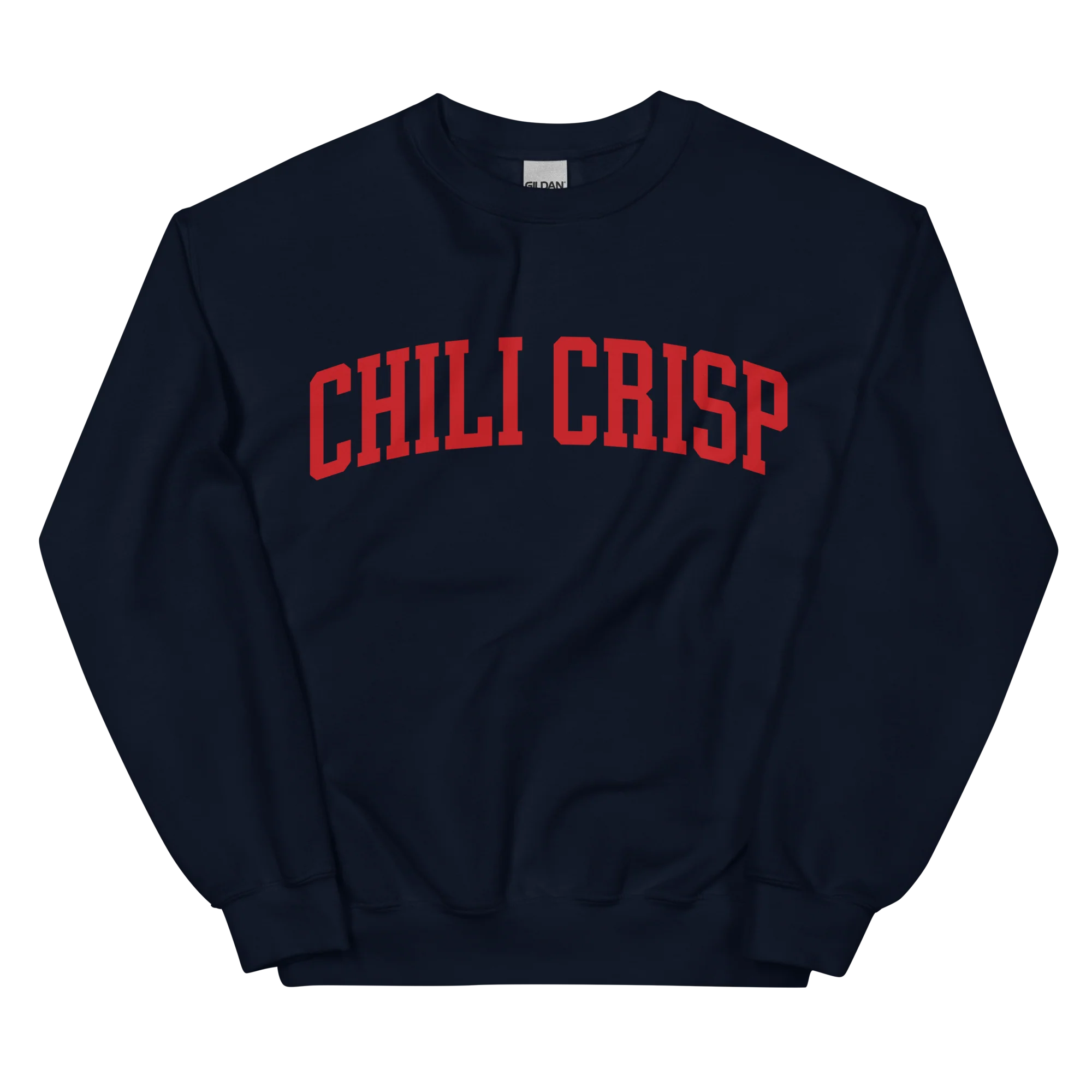 Chili Crisp Sauce Condiment Varsity Sweatshirt