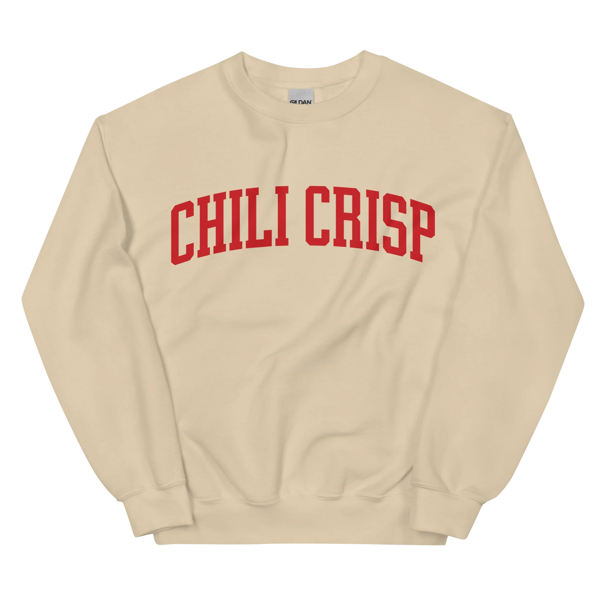 Chili Crisp Sauce Condiment Varsity Sweatshirt - Image 5