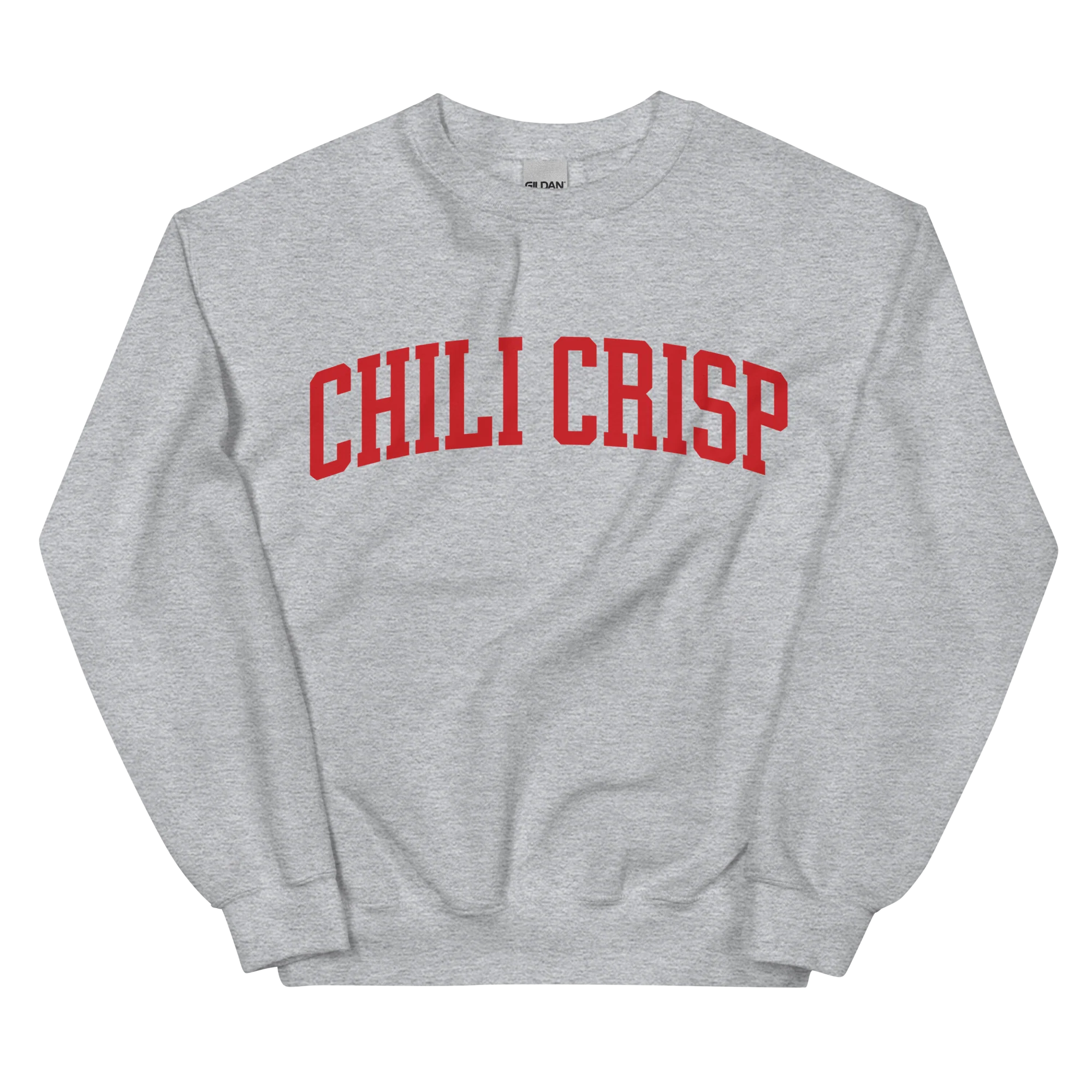 Chili Crisp Sauce Condiment Varsity Sweatshirt - Image 6