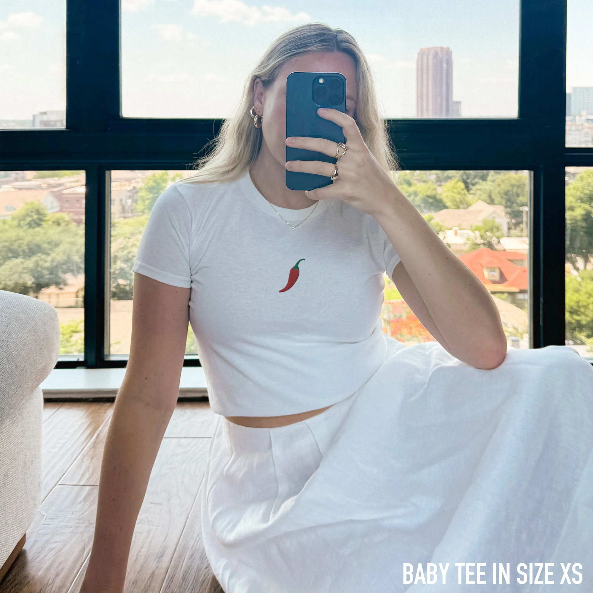 Chilli Pepper Embroidered Baby Tee - Image 2