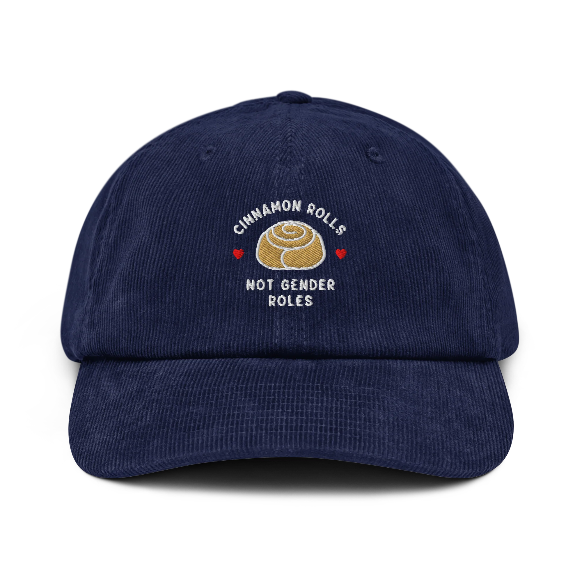 Cinnamon Rolls Not Gender Roles Embroidered Corduroy Hat - Image 6