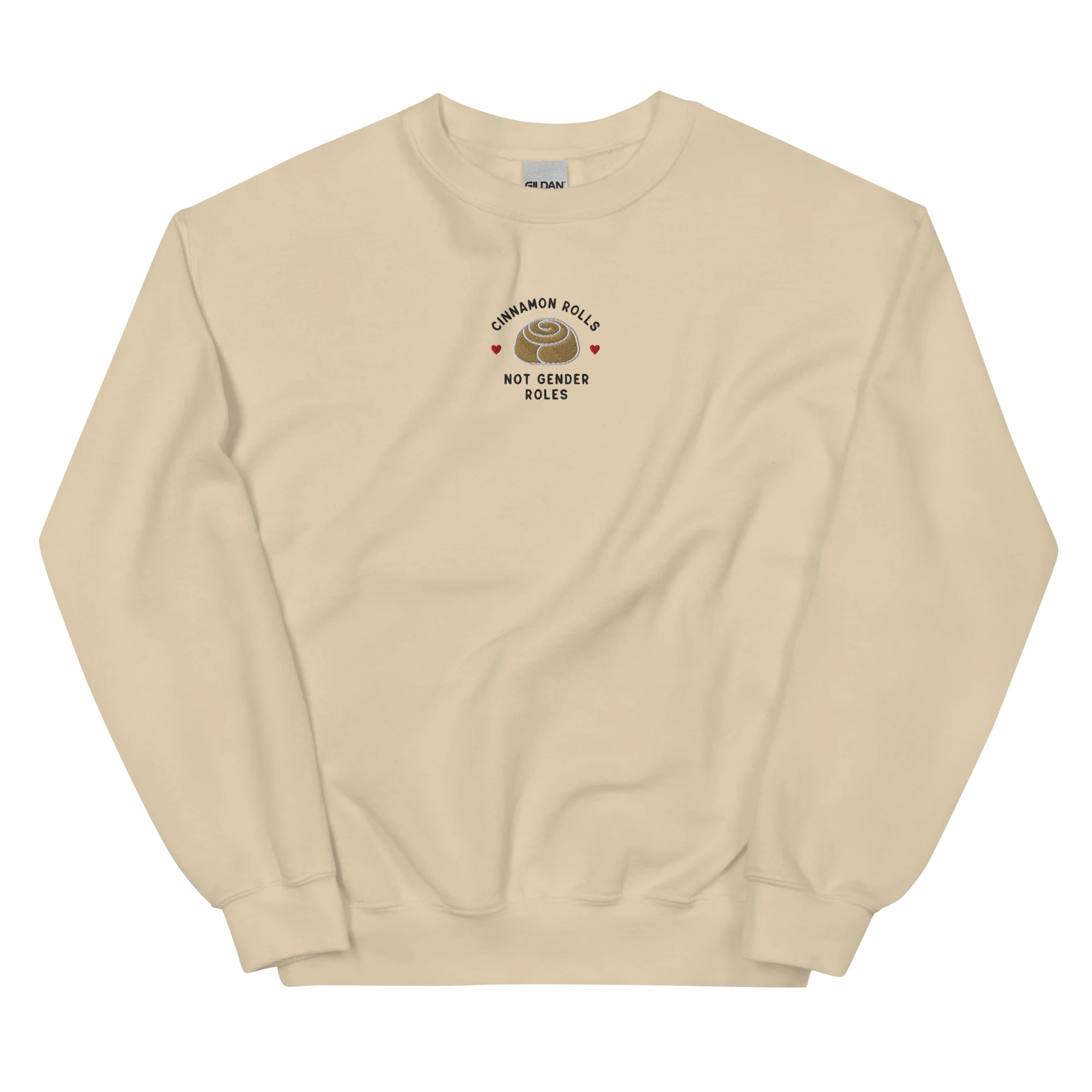 Cinnamon Rolls Not Gender Roles Embroidered Sweatshirt - Image 3