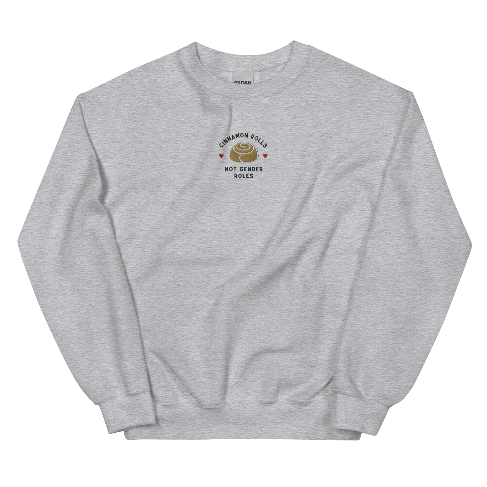 Cinnamon Rolls Not Gender Roles Embroidered Sweatshirt - Image 6