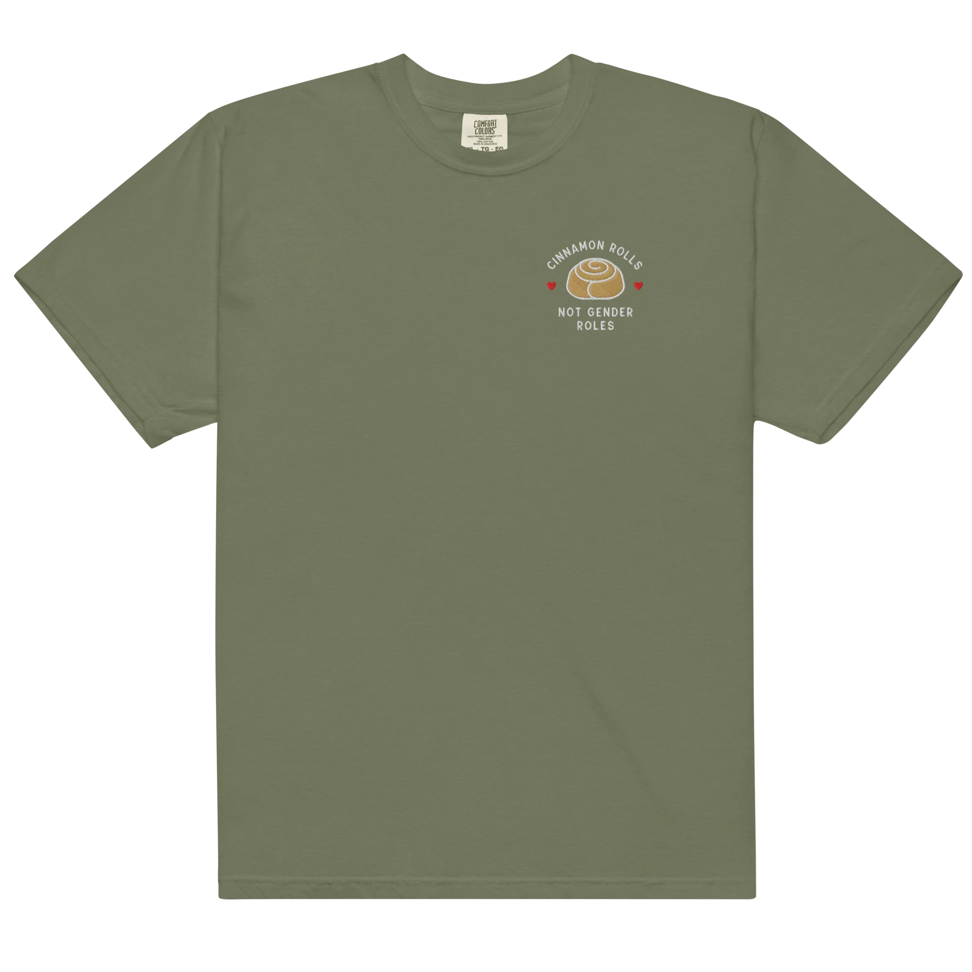 Cinnamon Rolls Not Gender Roles Embroidered Classic T-Shirt - Image 13
