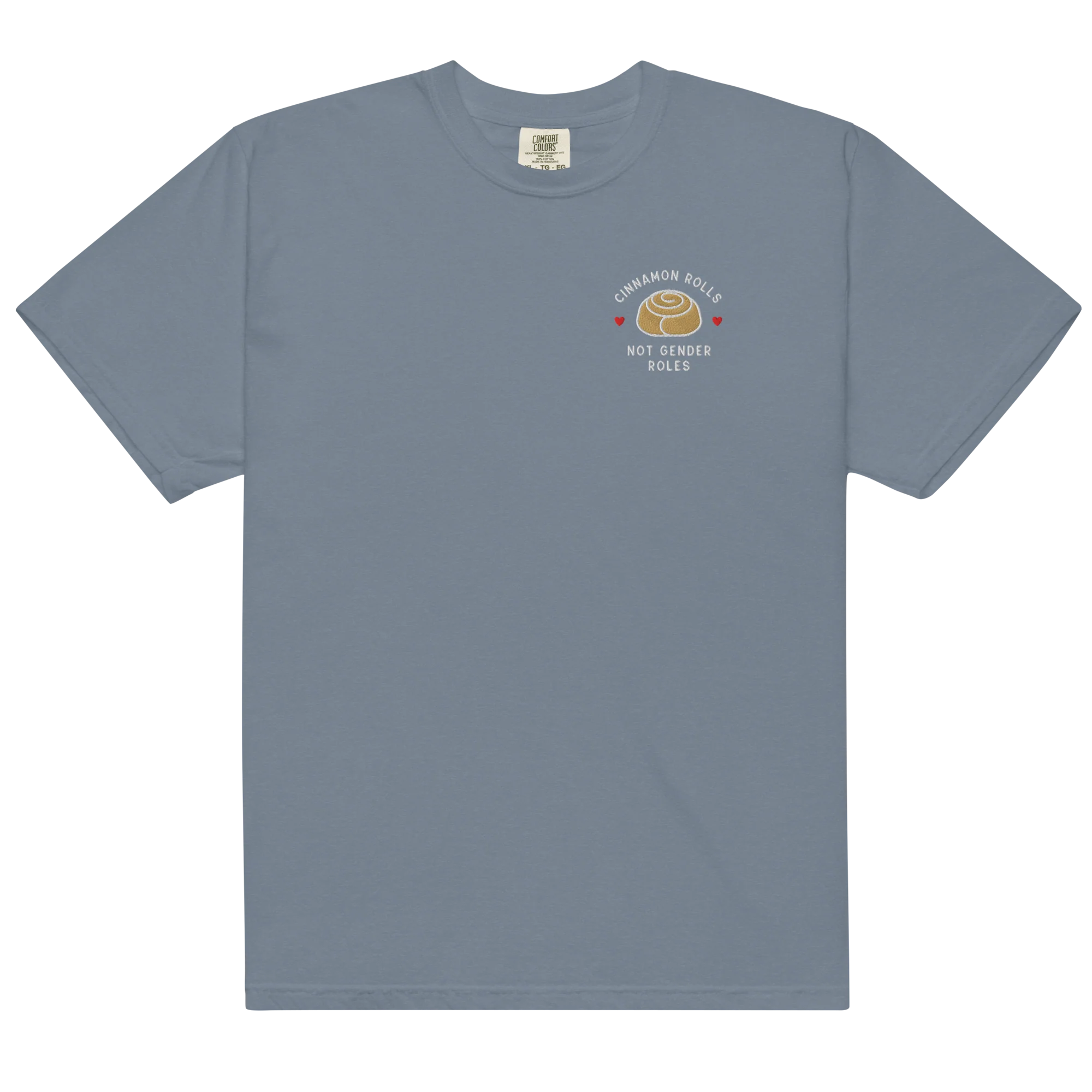 Cinnamon Rolls Not Gender Roles Embroidered Classic T-Shirt - Image 15