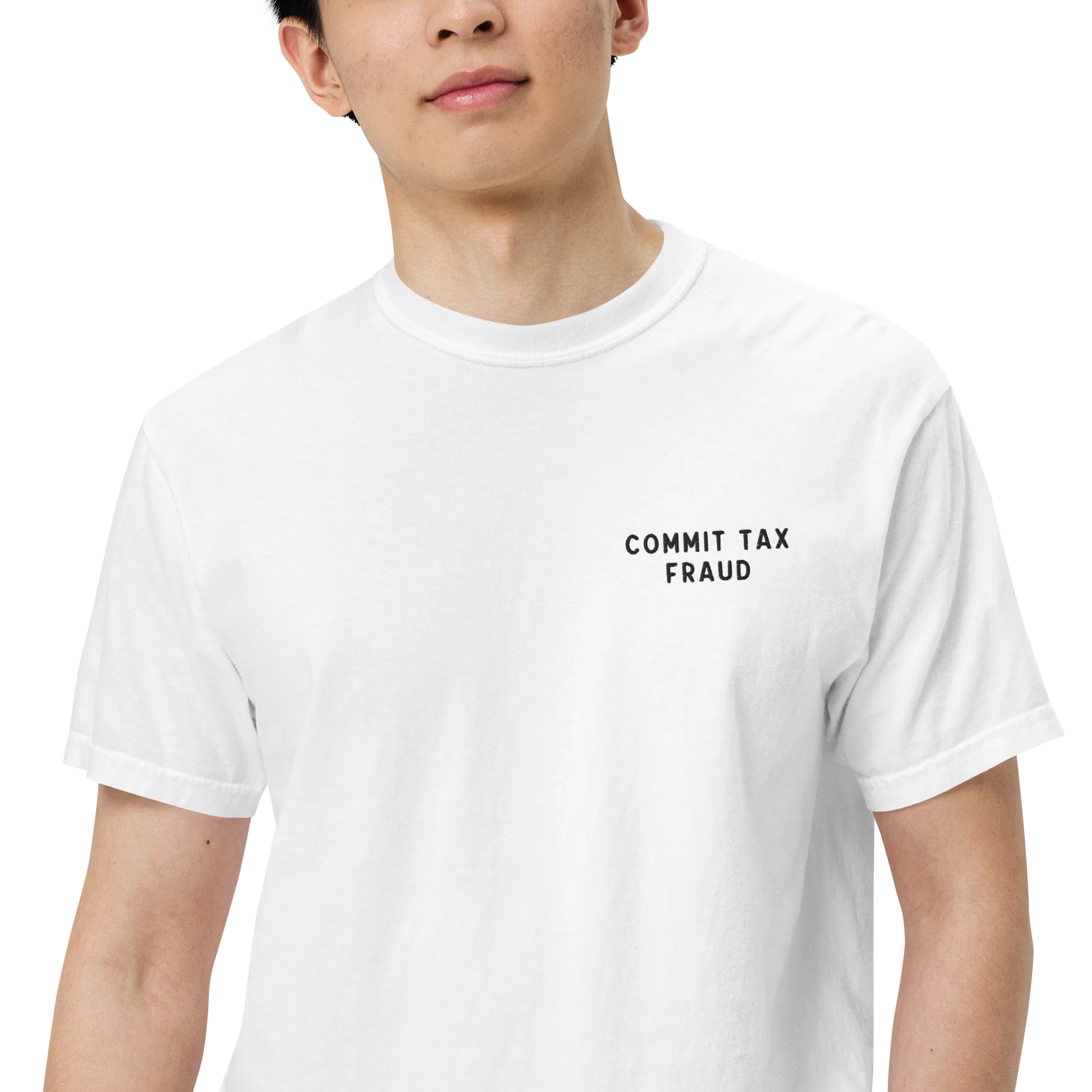 Commit Tax Fraud Embroidered Classic T-Shirt - Image 2