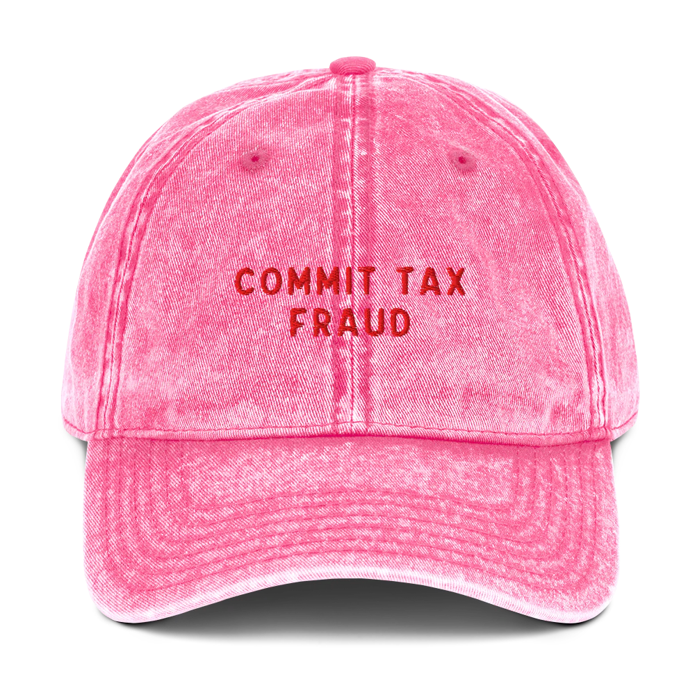 Commit Tax Fraud Embroidered Vintage Cap - Image 3