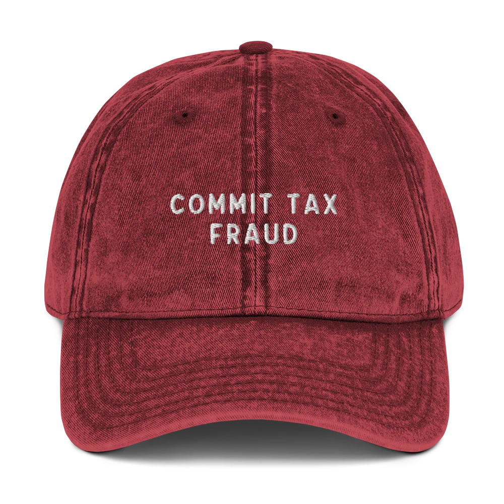 Commit Tax Fraud Embroidered Vintage Cap - Image 4