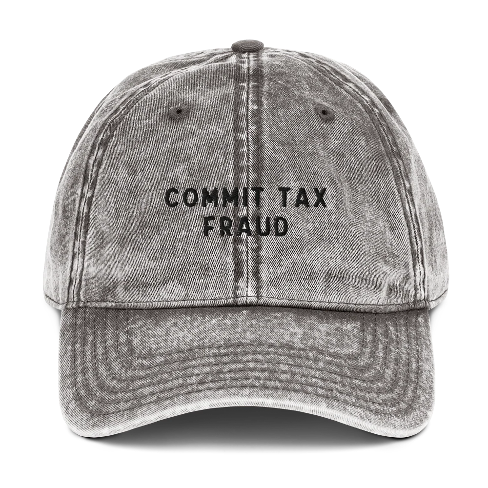 Commit Tax Fraud Embroidered Vintage Cap - Image 7